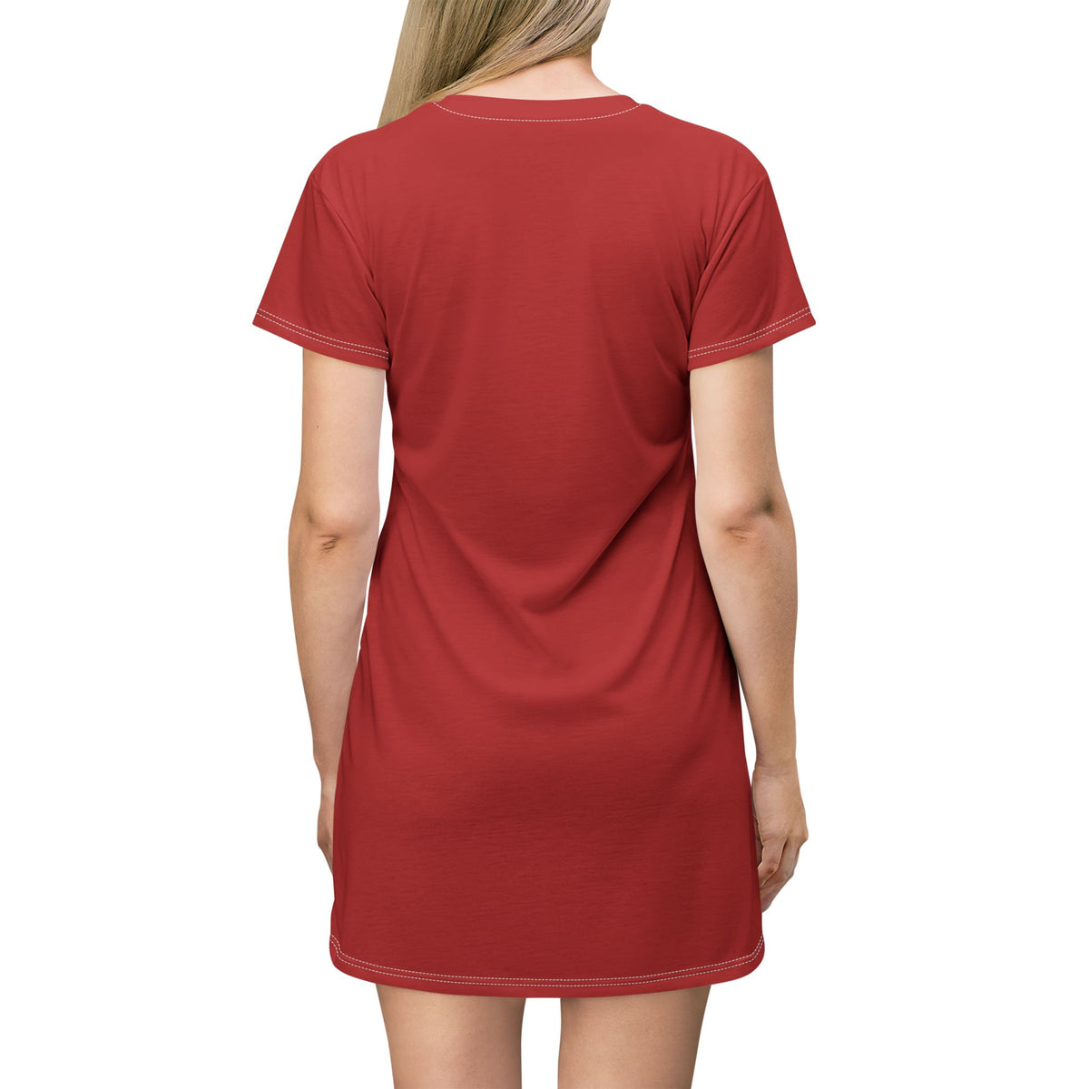 Red Tropical Garden T-Shirt Dress