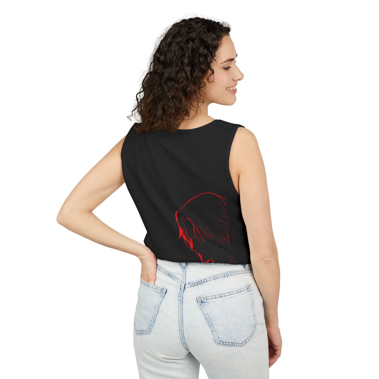 Garment-Dyed Graphic Tank Top