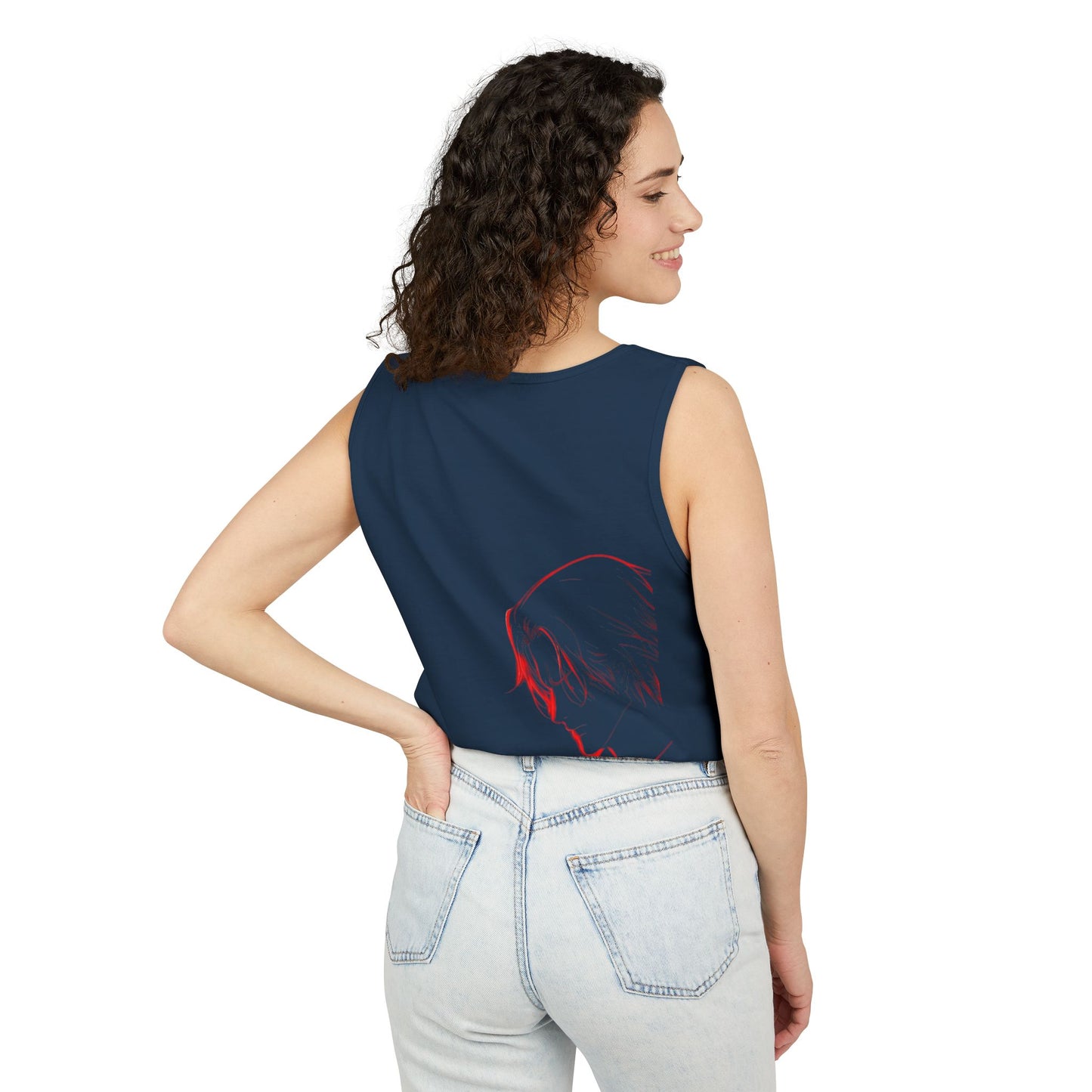 Garment-Dyed Graphic Tank Top