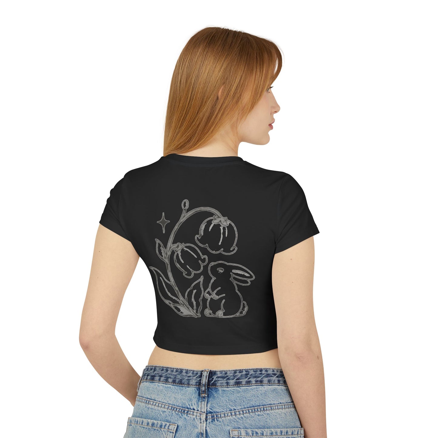 Cute Bunny Graphic Baby Tee for Women