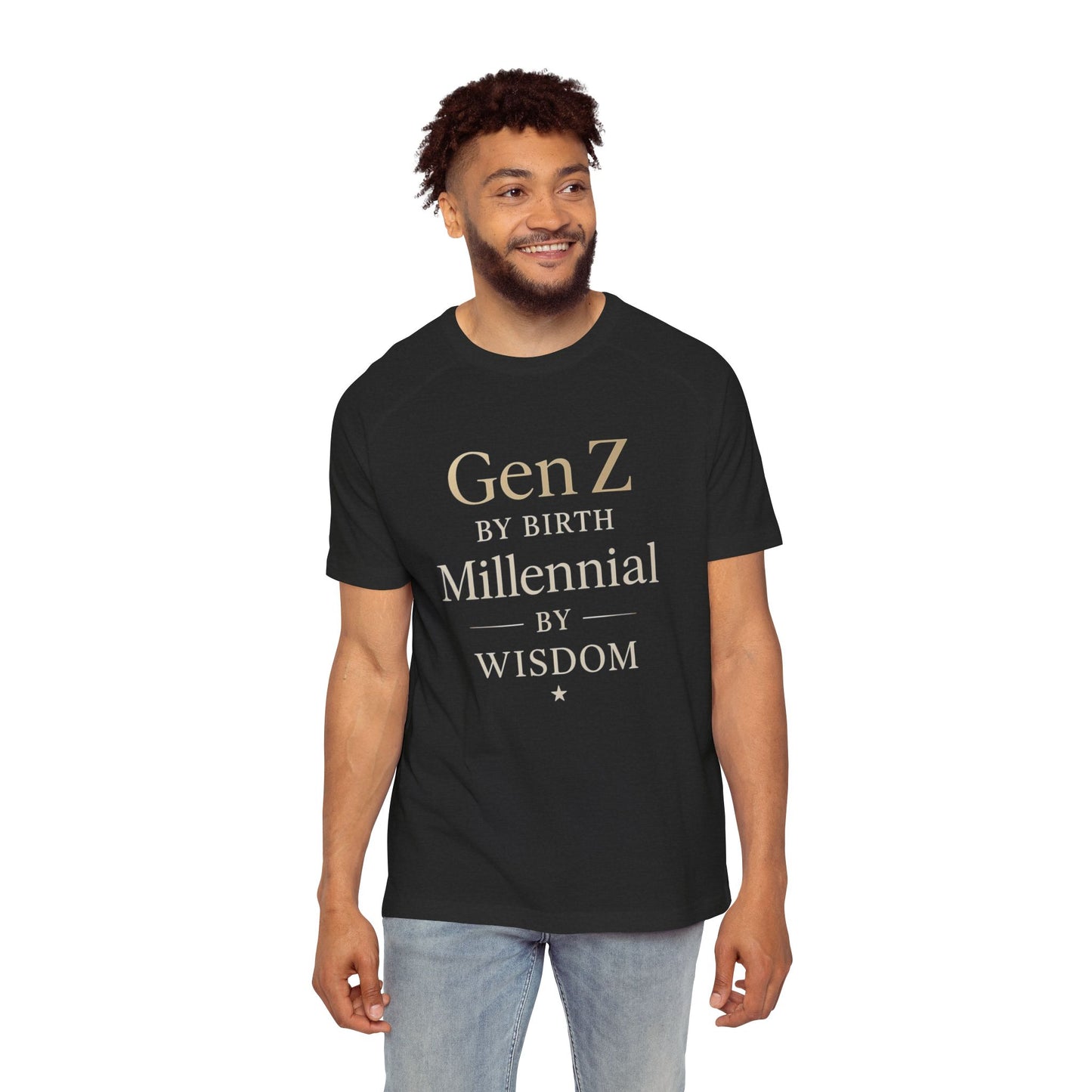 Men's Raglan T-Shirt - Gen Z by Birth, Millennial by Wisdom
