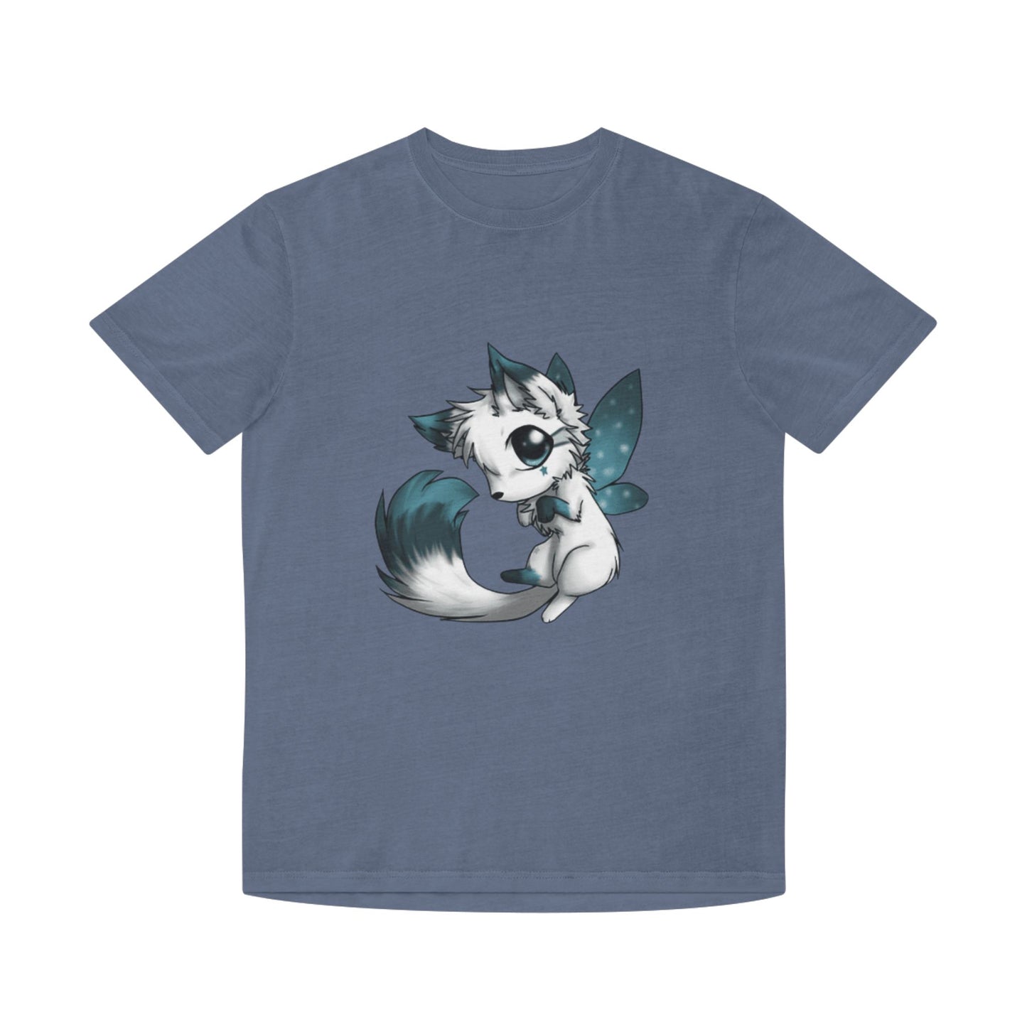 Unisex Faded Shirt with Adorable Cat Fairy Design