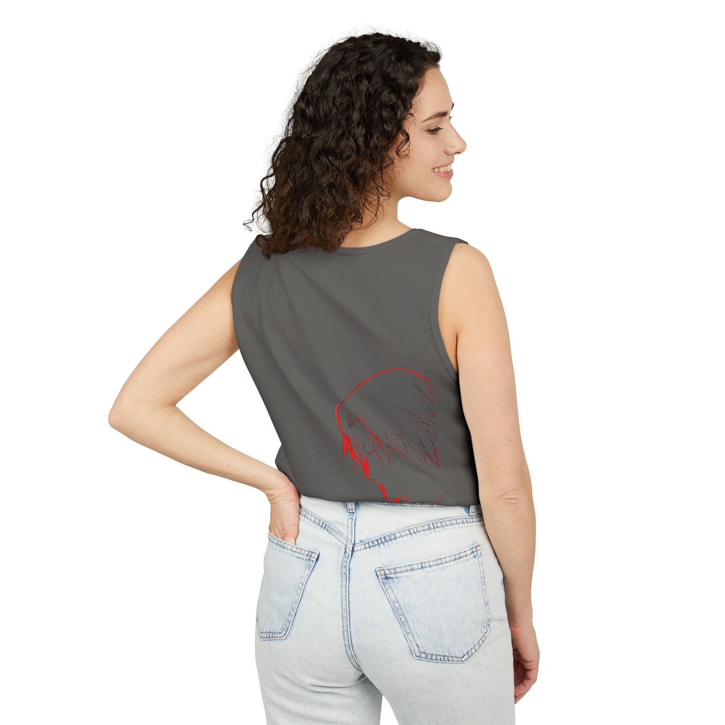 Garment-Dyed Graphic Tank Top