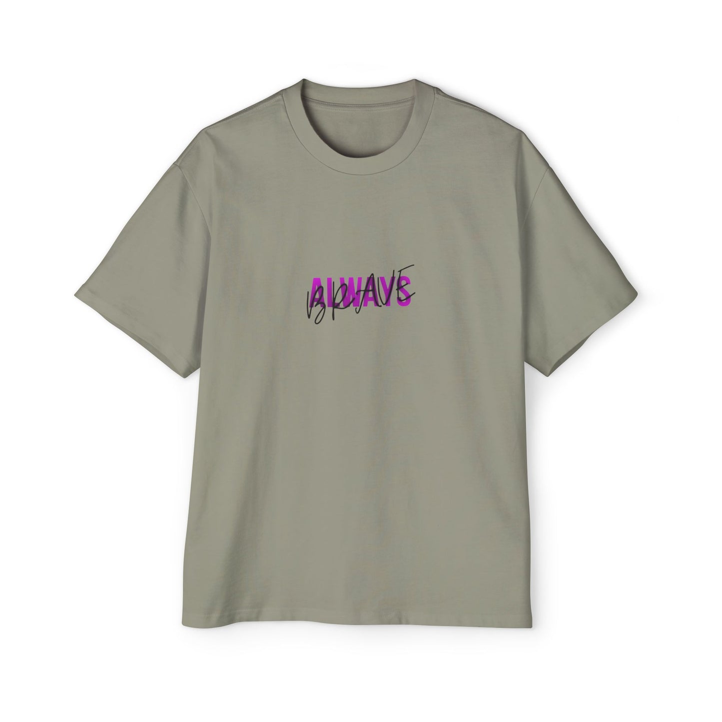 Graphic Tee — 'ALWAYS' Text Front & Dark Warrior Back