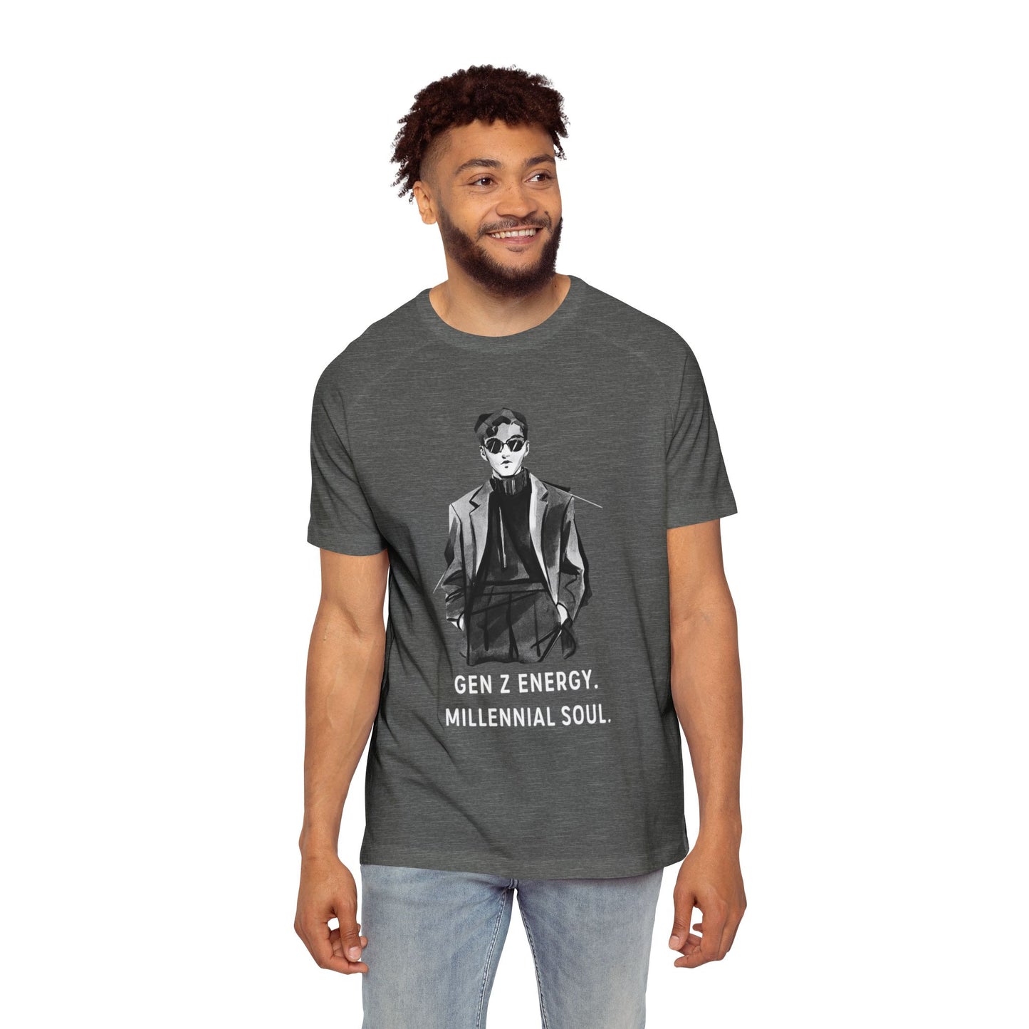 Men's Raglan T-Shirt - Gen Z Energy, Millennial Soul, Trendy Vintage Tee