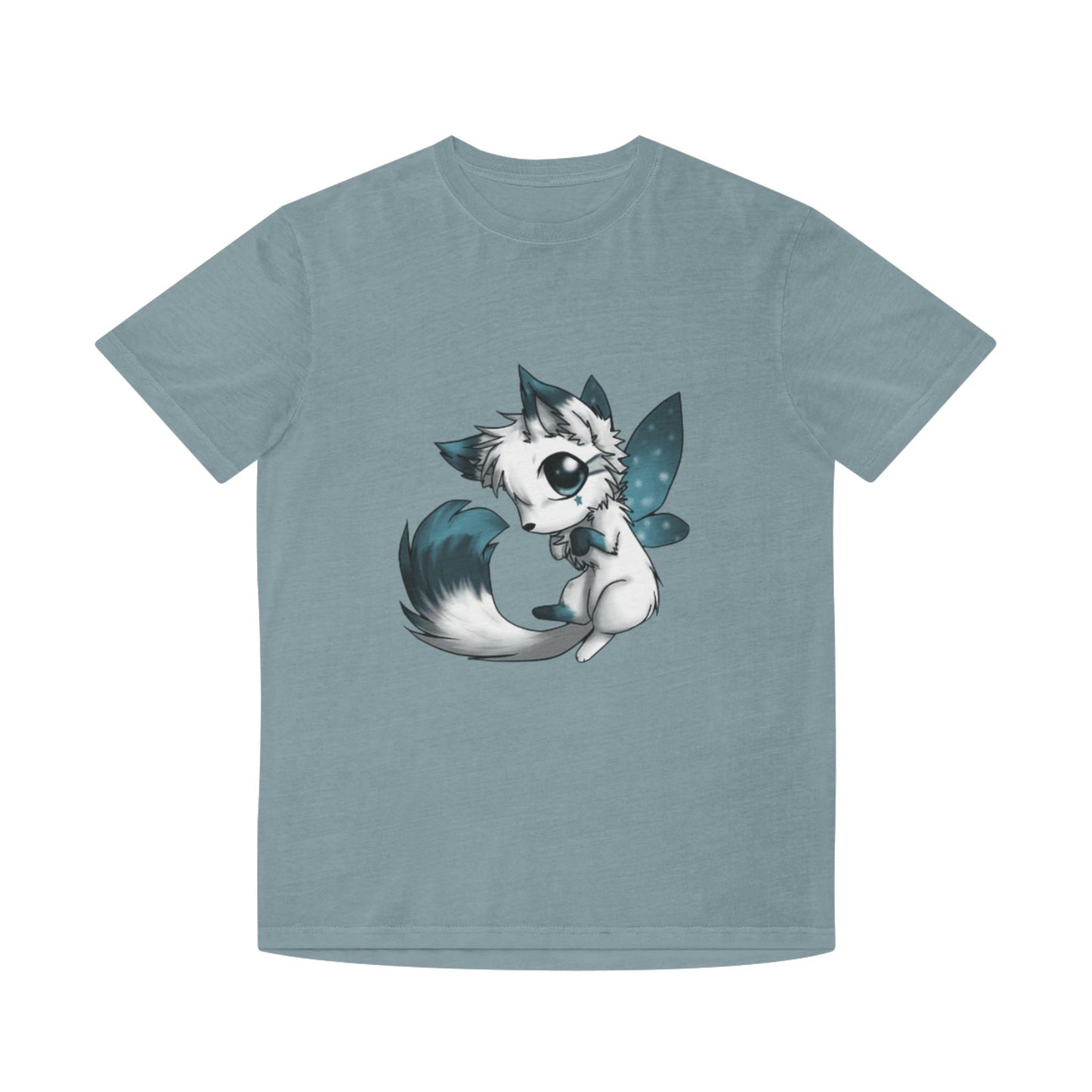 Unisex Faded Shirt with Adorable Cat Fairy Design