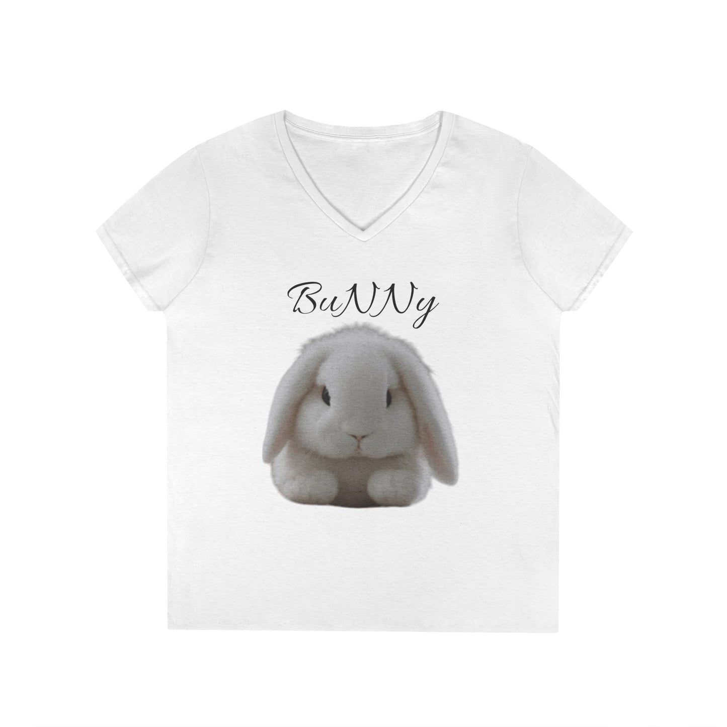 Cute Bunny V-Neck T-Shirt