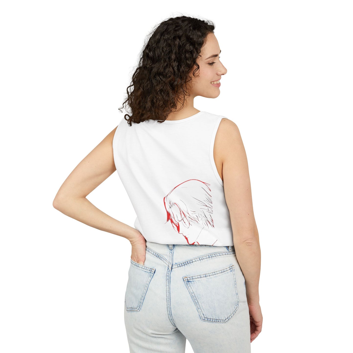 Garment-Dyed Graphic Tank Top