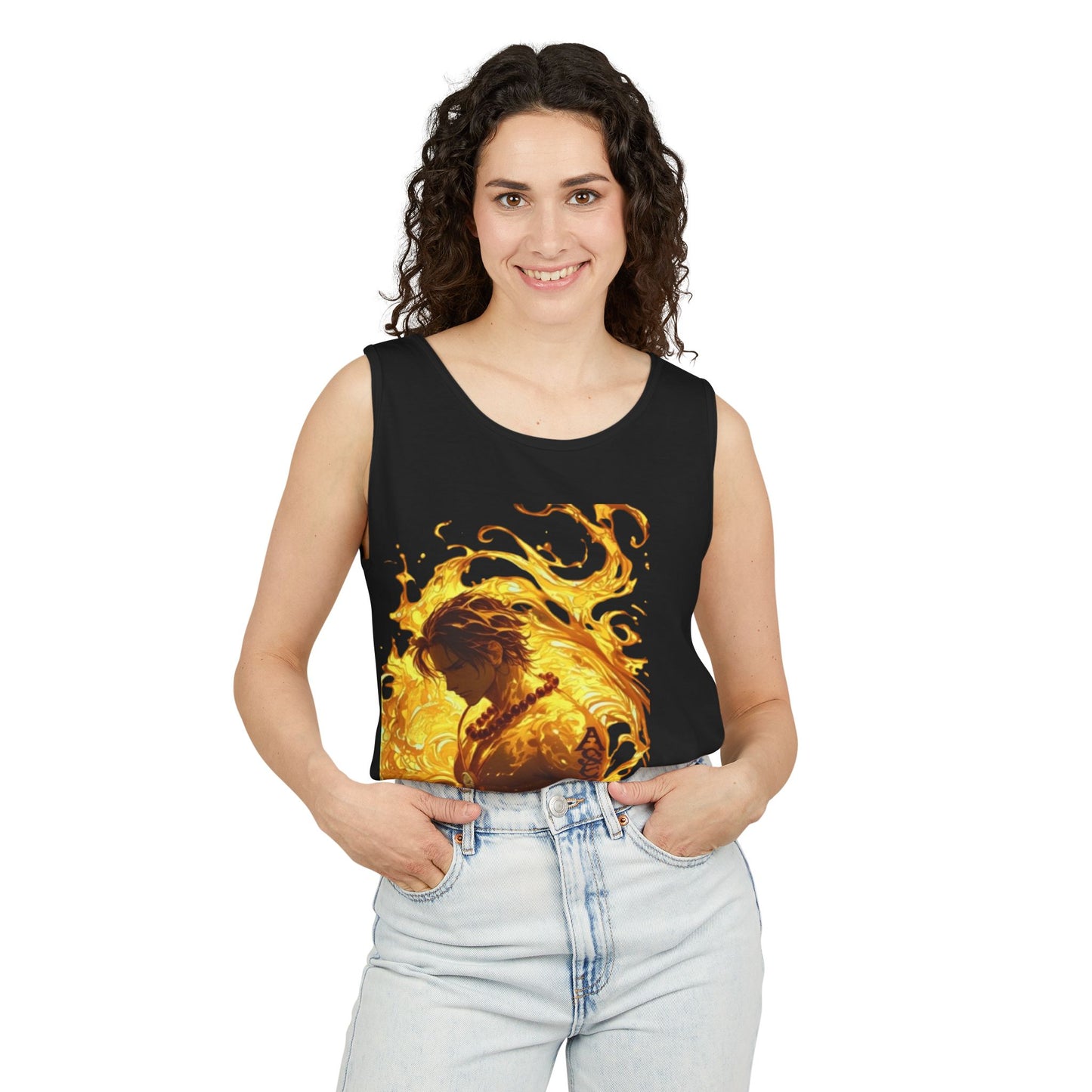Garment-Dyed Graphic Tank Top
