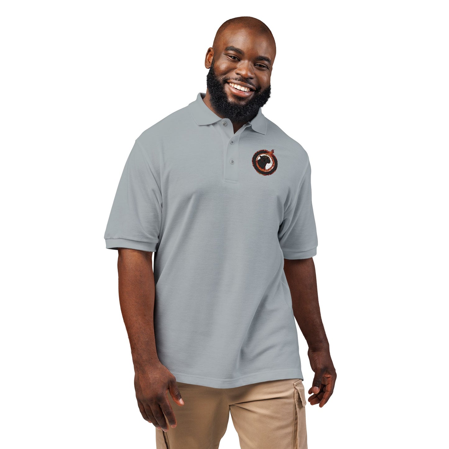Embroidered Panther Unisex Polo Shirt