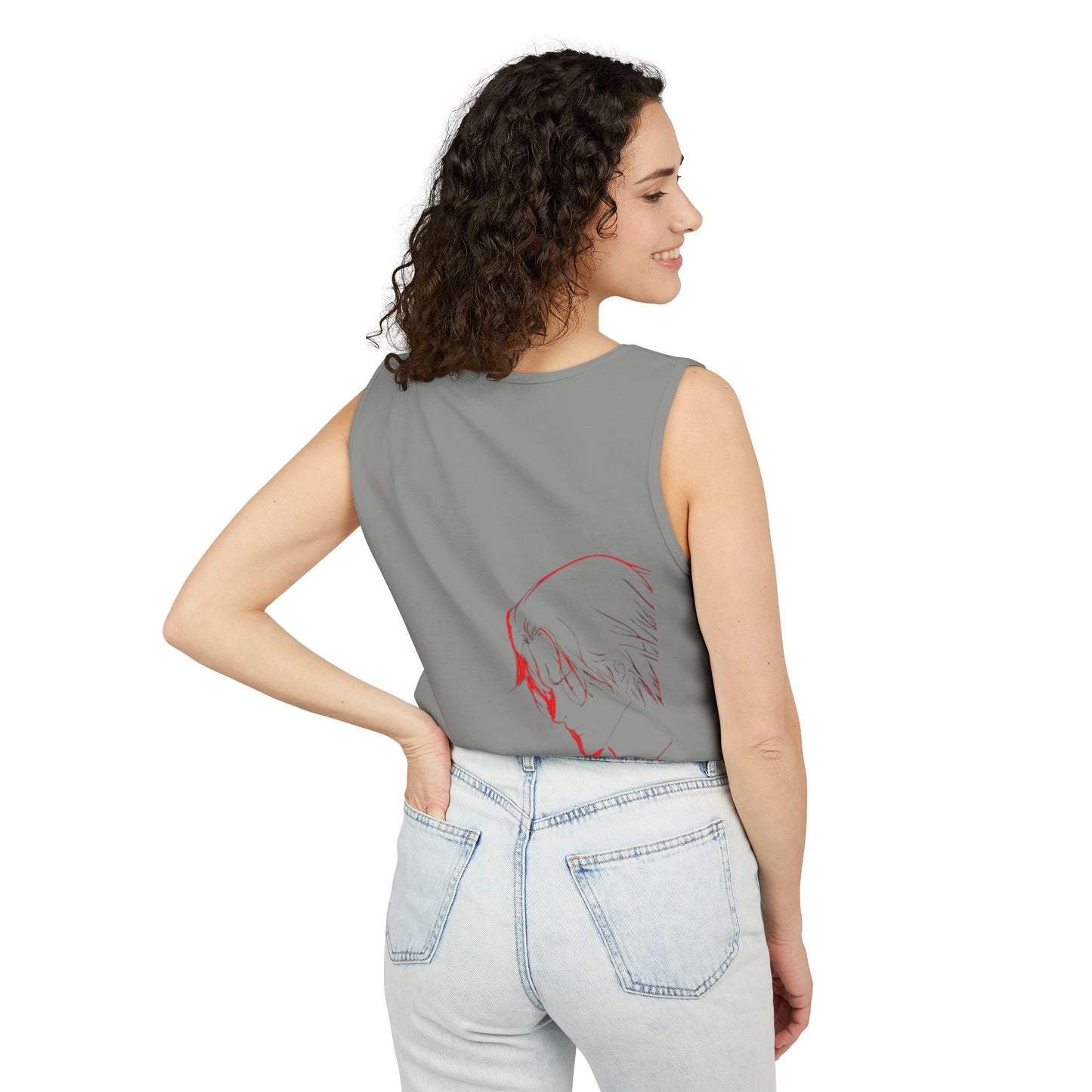 Garment-Dyed Graphic Tank Top