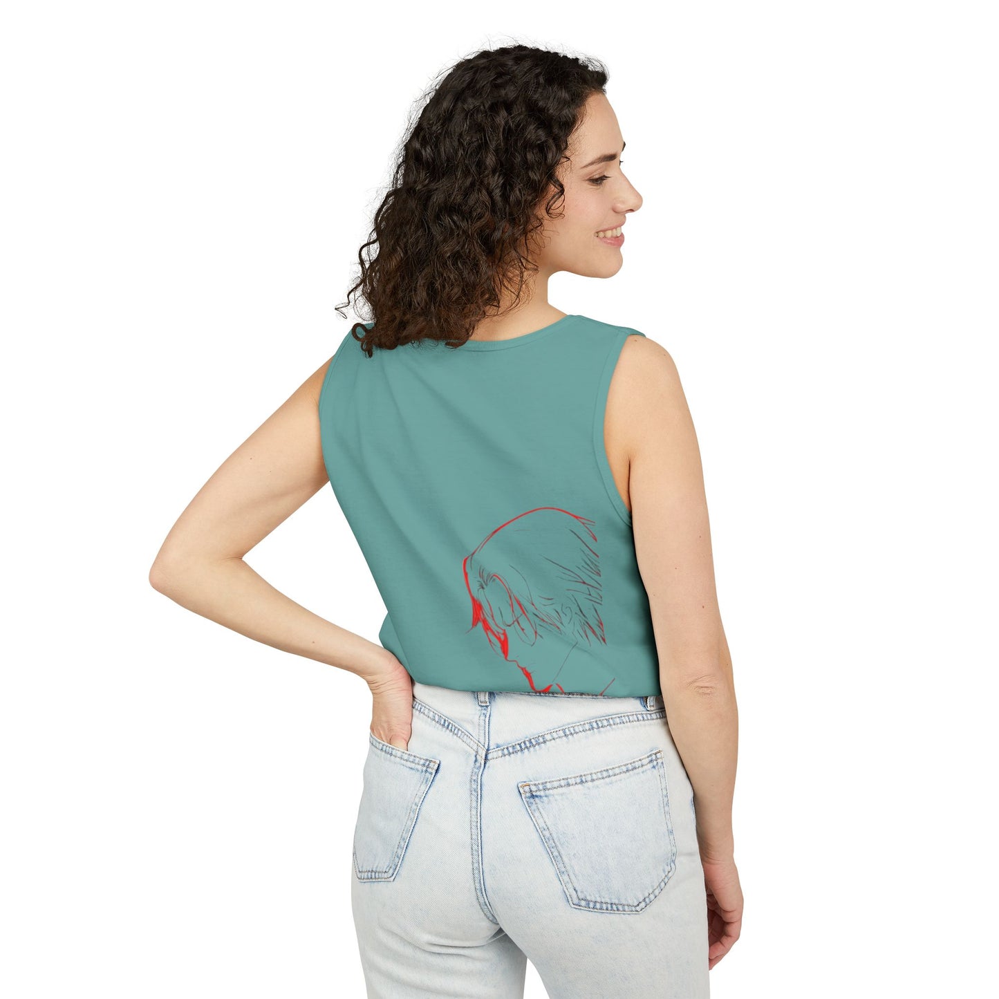 Garment-Dyed Graphic Tank Top