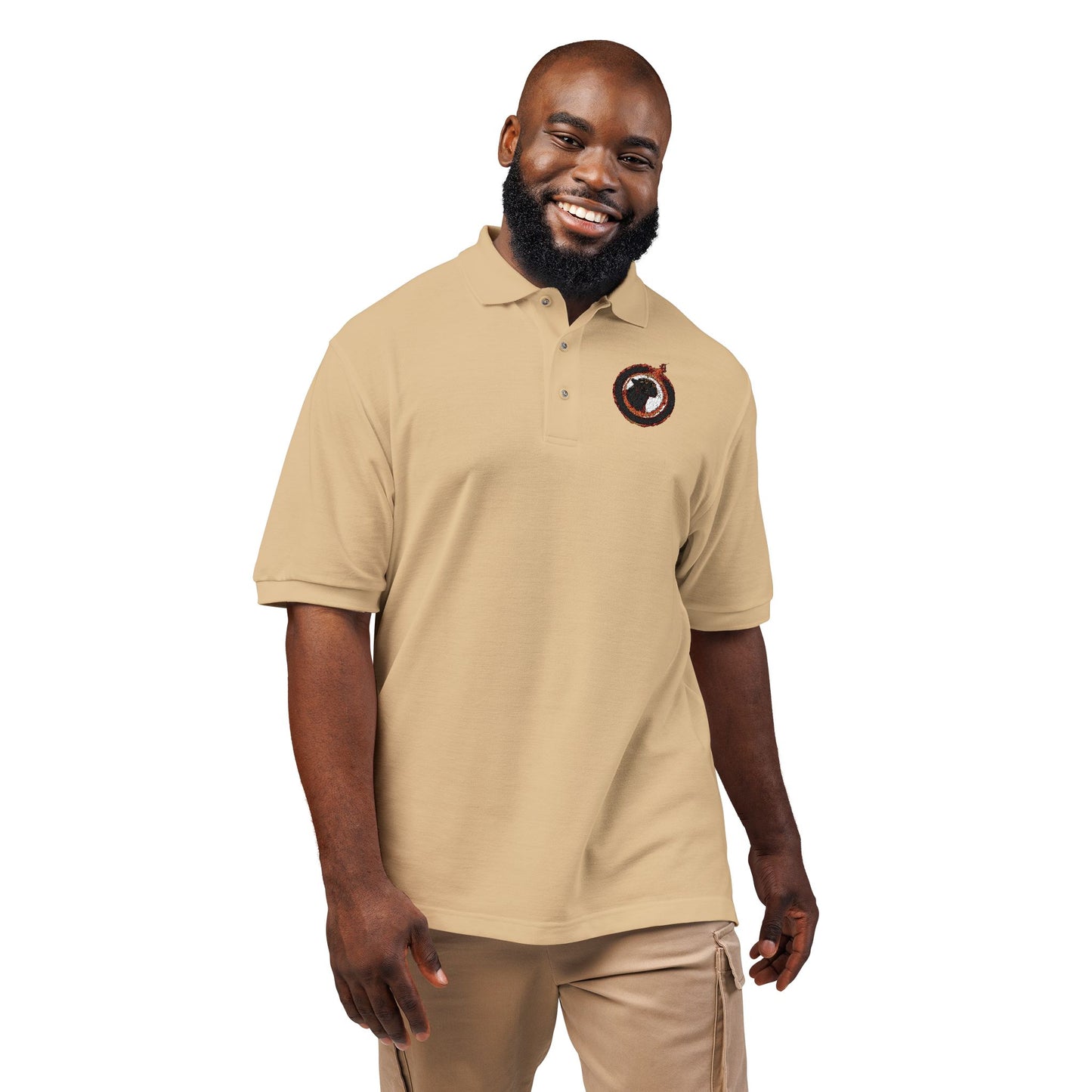 Embroidered Panther Unisex Polo Shirt