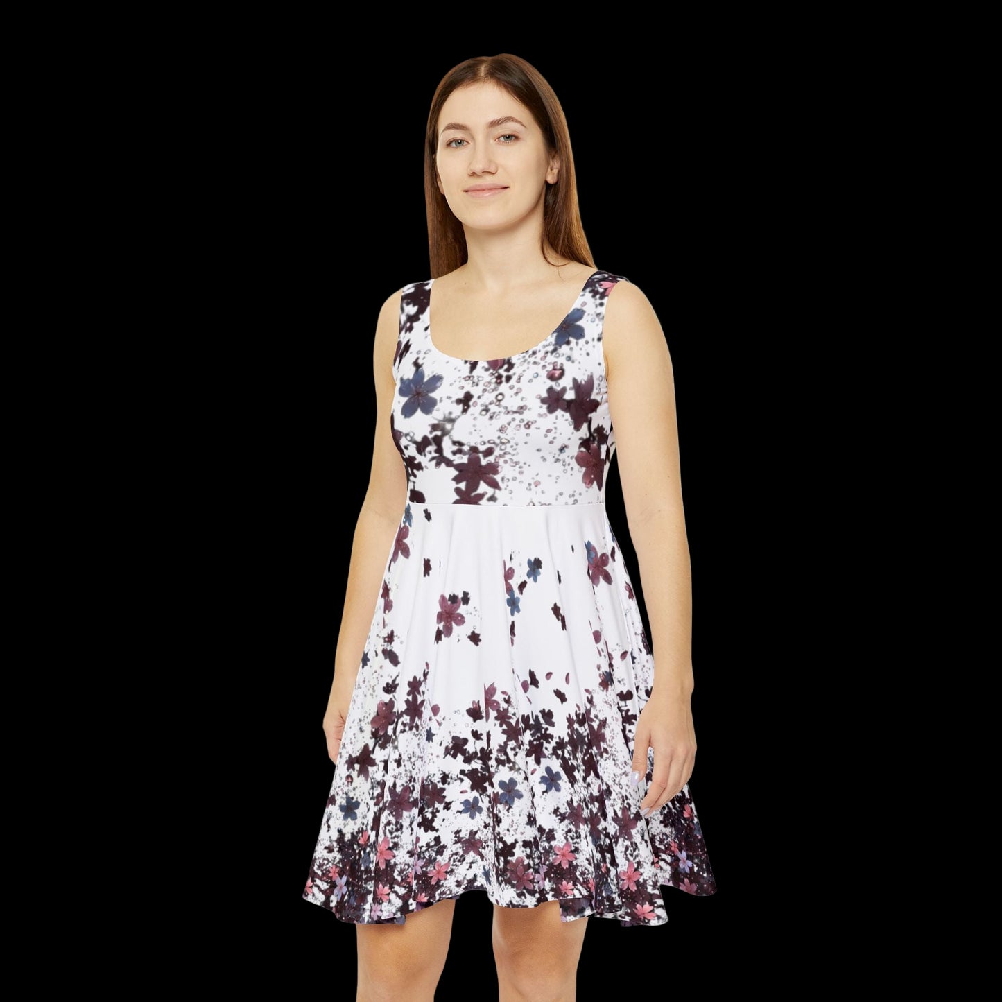 Floral Print Women's Skater Dress