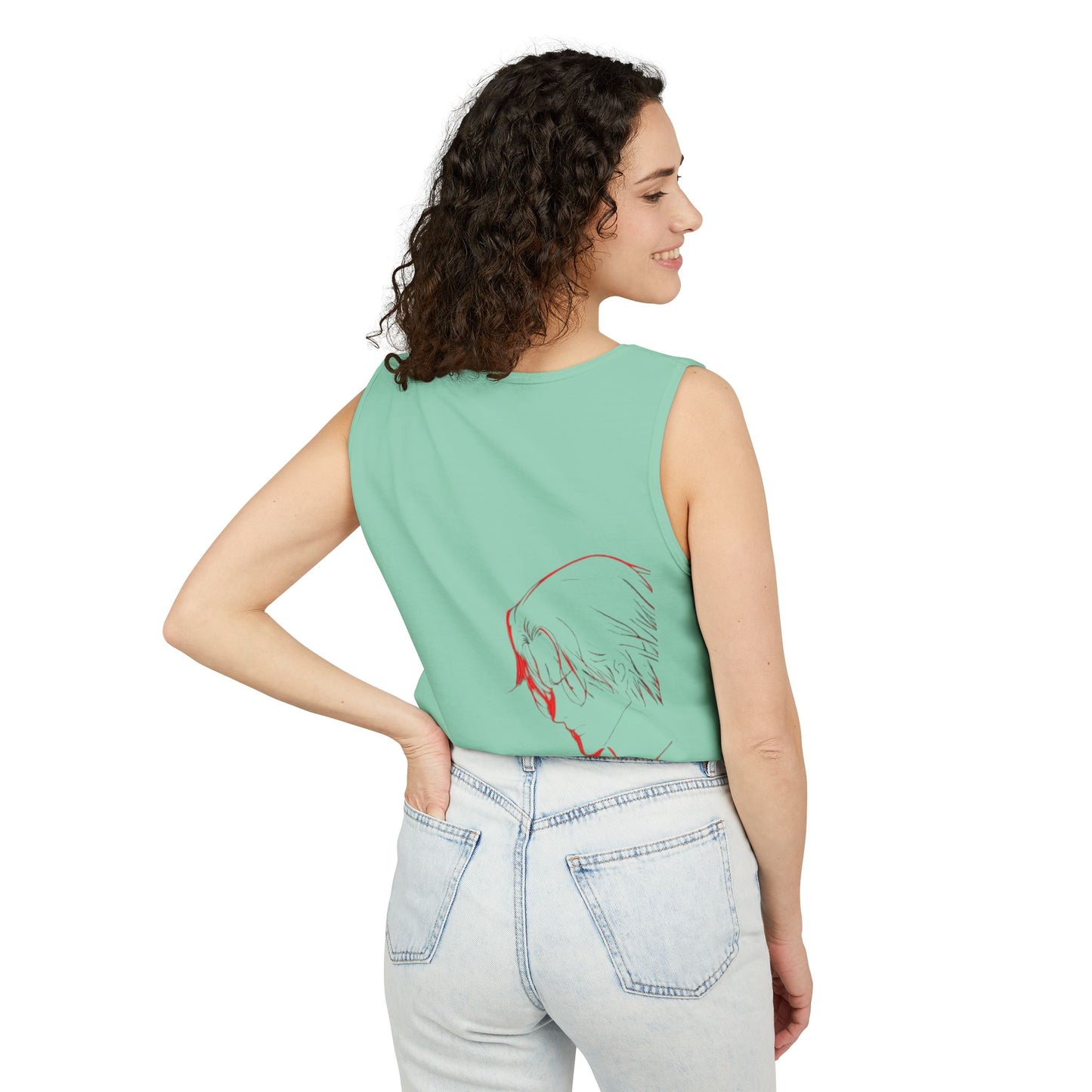 Garment-Dyed Graphic Tank Top