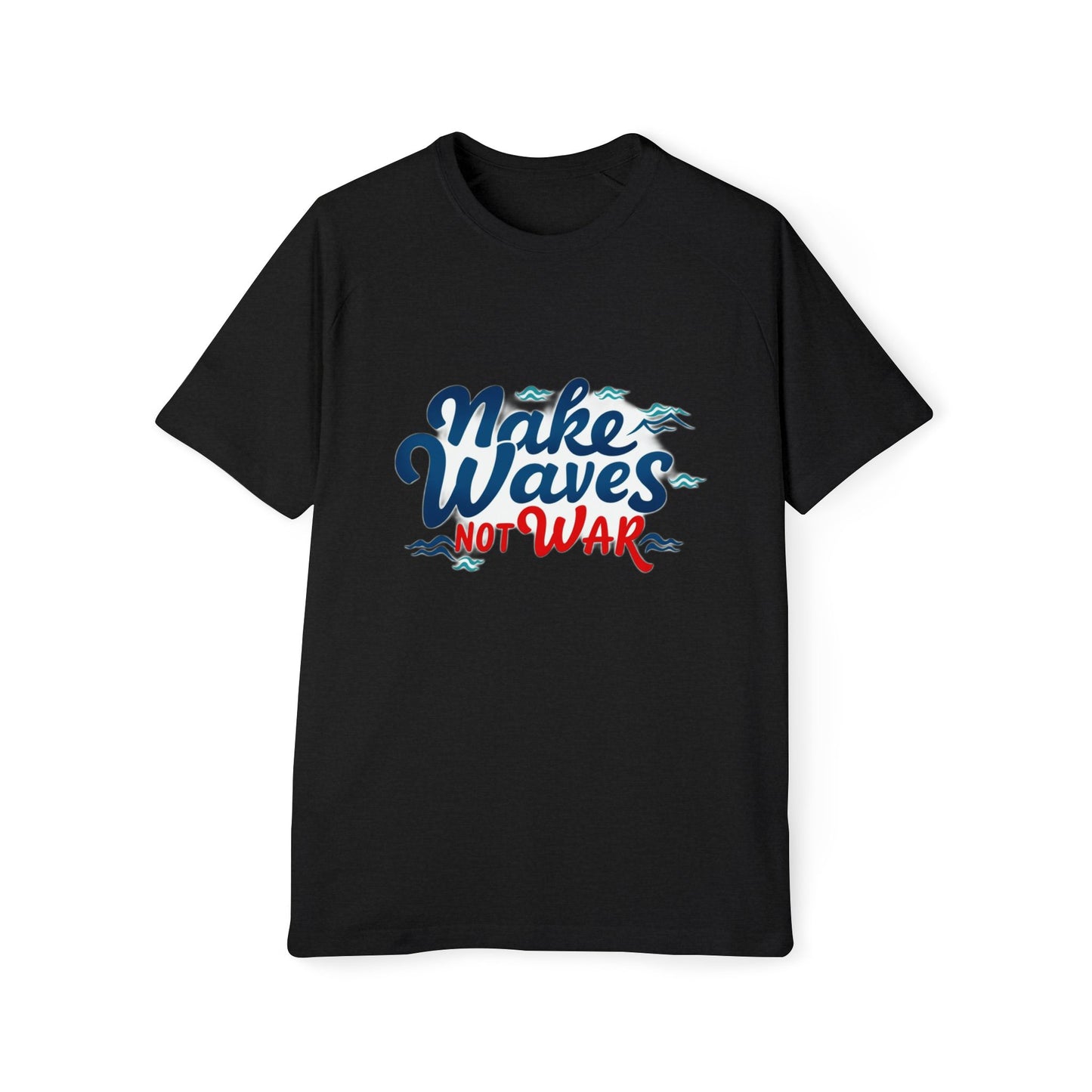 Raglan T-Shirt Make Waves Not War Design