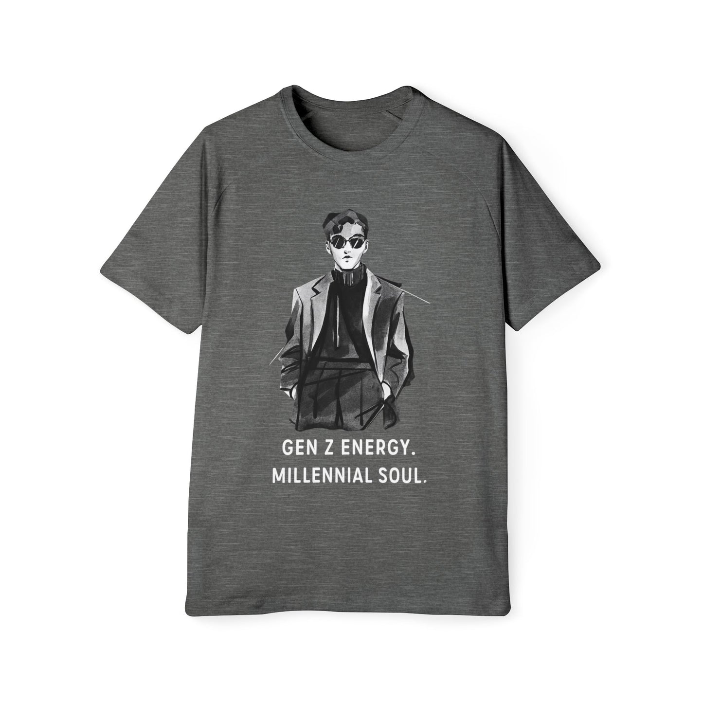 Men's Raglan T-Shirt - Gen Z Energy, Millennial Soul, Trendy Vintage Tee