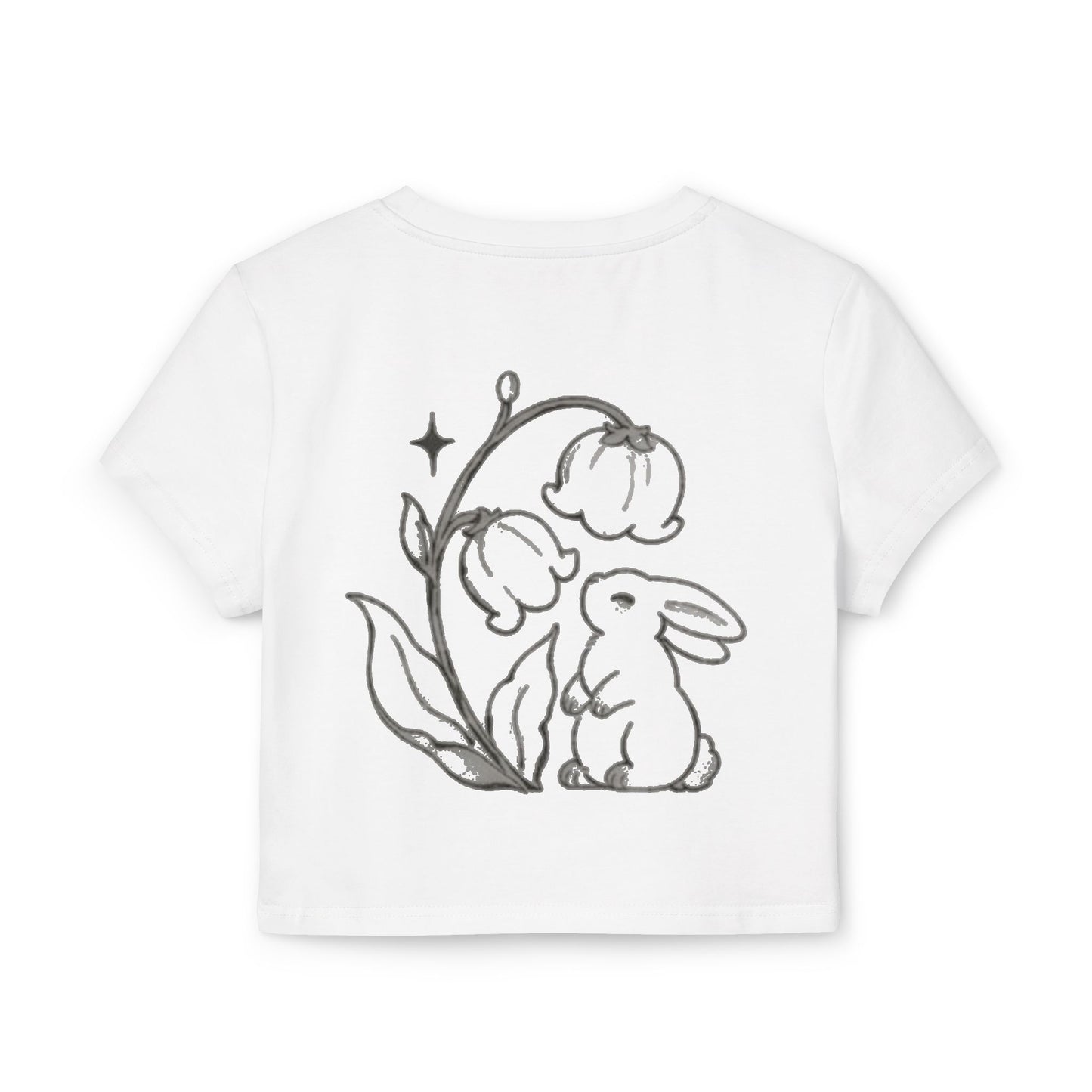 Cute Bunny Graphic Baby Tee for Women