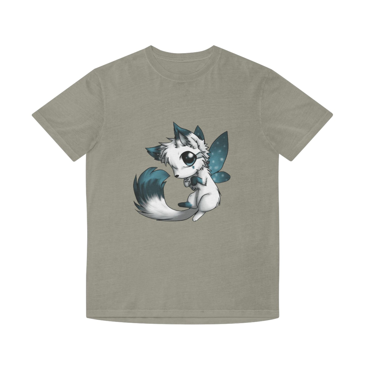 Unisex Faded Shirt with Adorable Cat Fairy Design