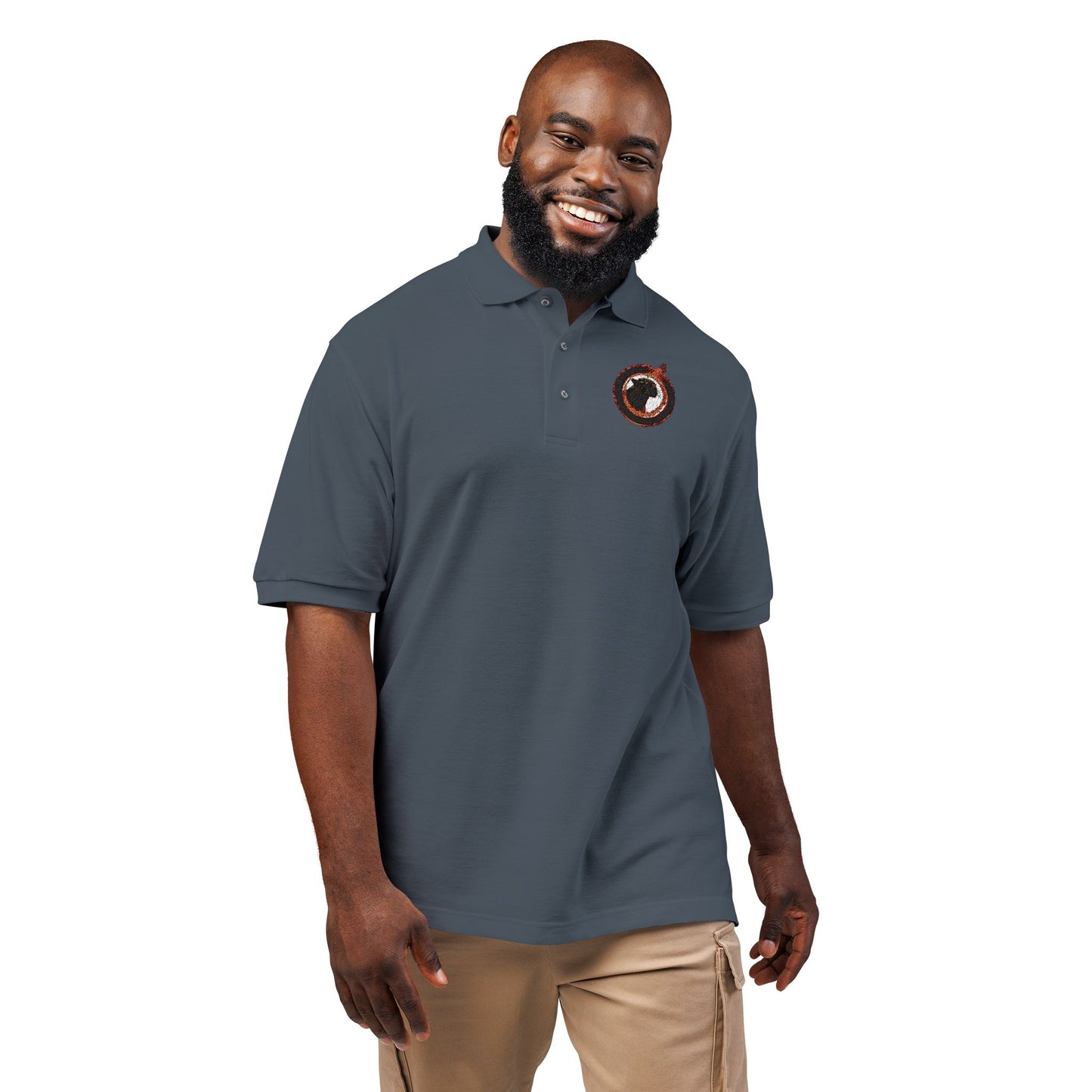 Embroidered Panther Unisex Polo Shirt