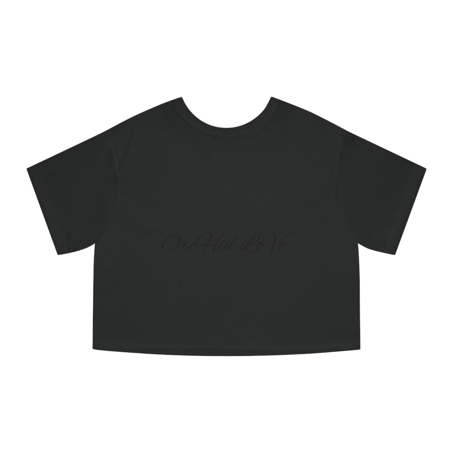Floral Cropped T-Shirt with Orchid Design