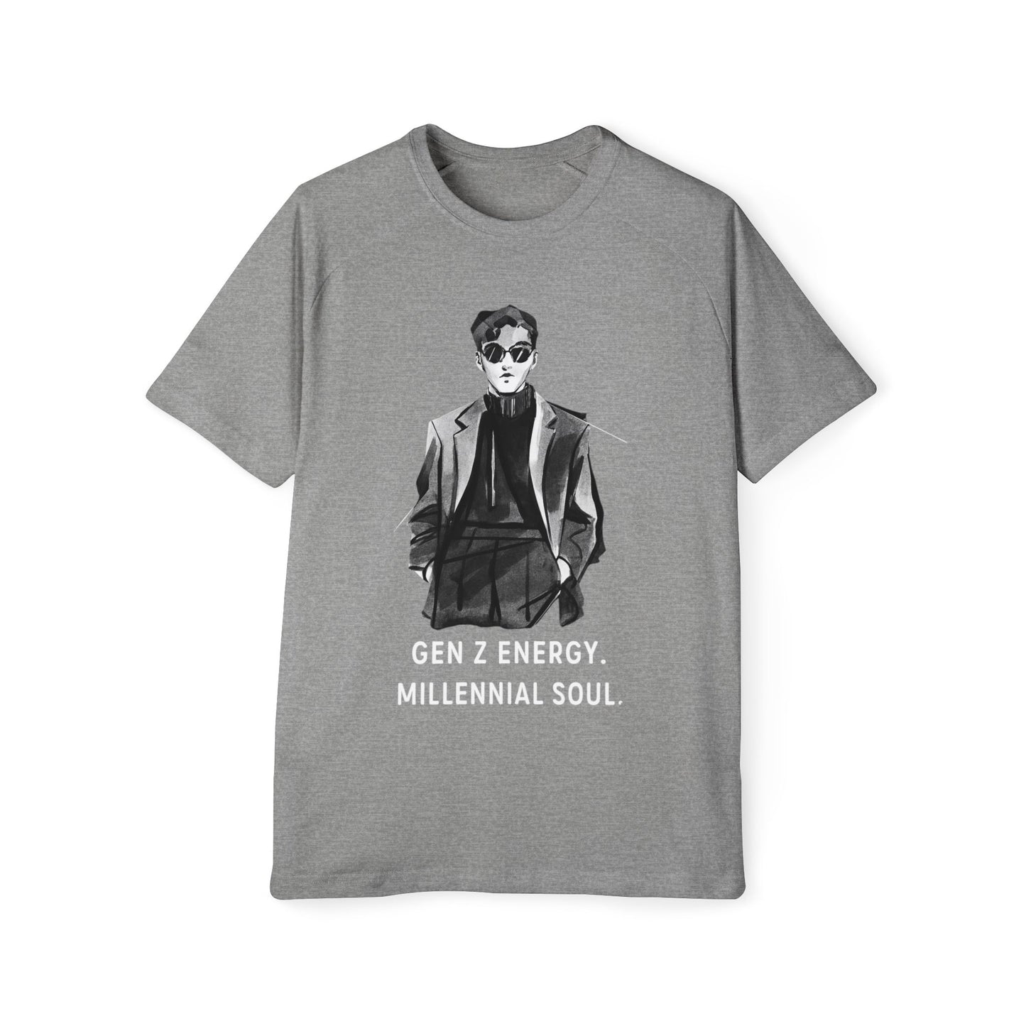 Men's Raglan T-Shirt - Gen Z Energy, Millennial Soul, Trendy Vintage Tee