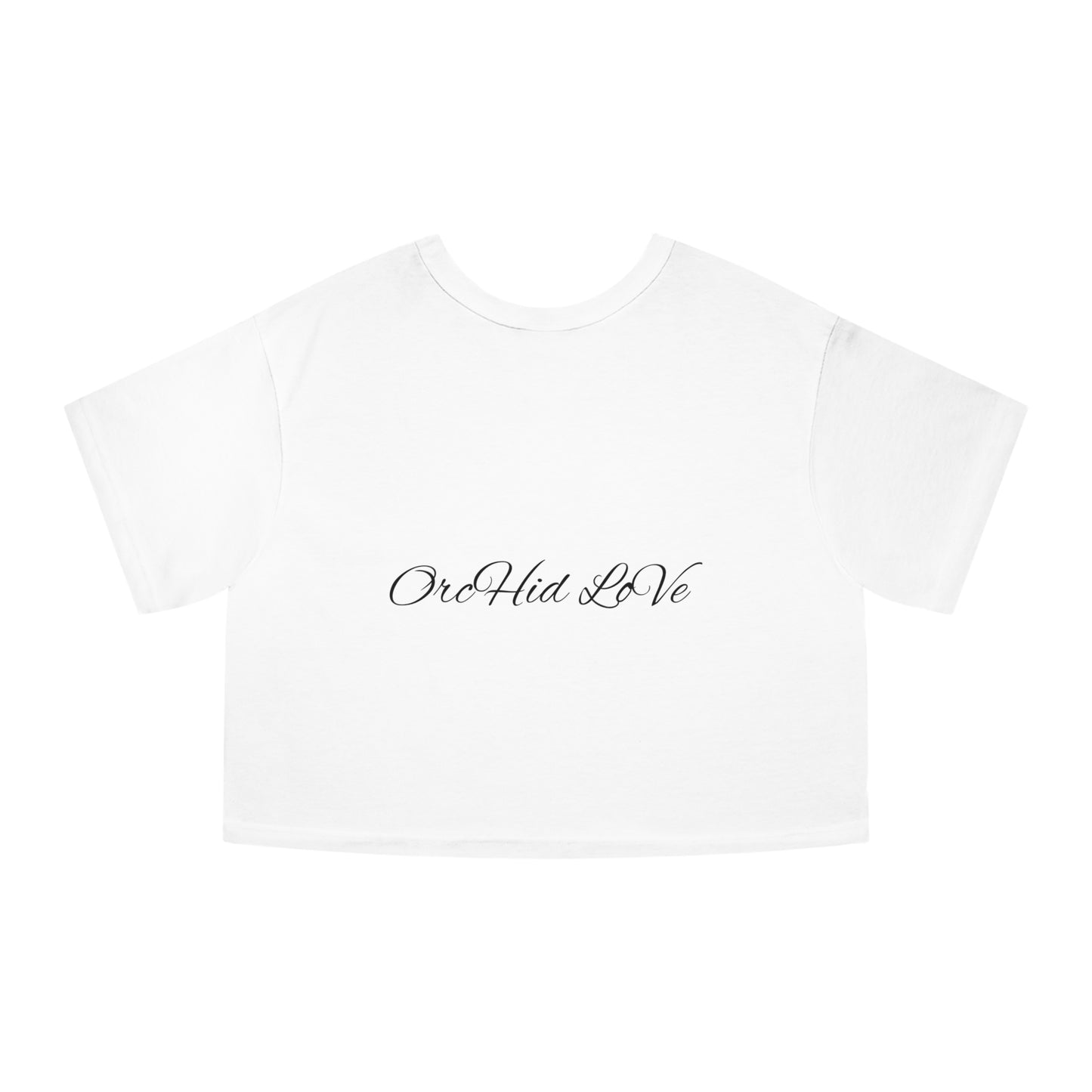 Floral Cropped T-Shirt with Orchid Design