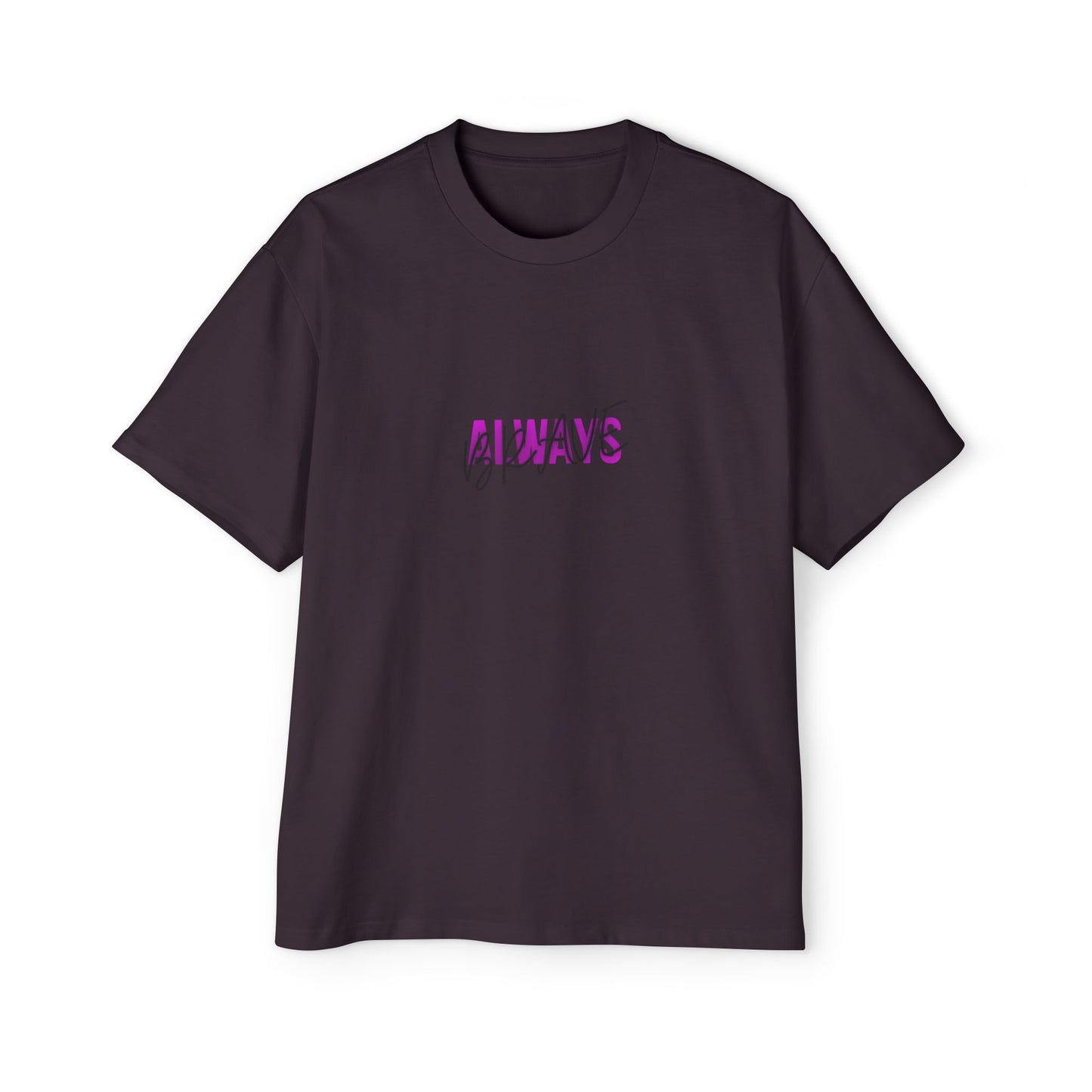 Graphic Tee — 'ALWAYS' Text Front & Dark Warrior Back