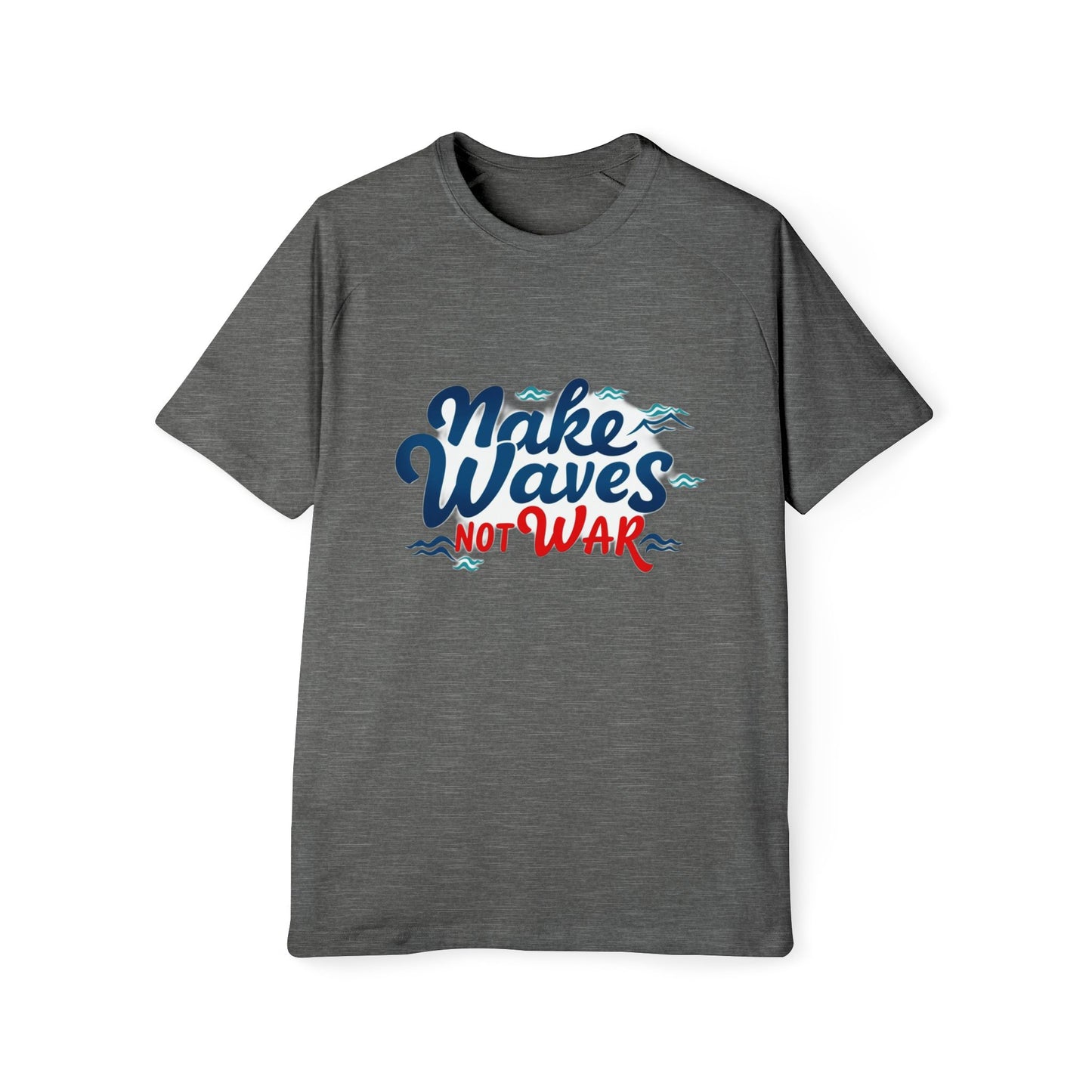 Raglan T-Shirt Make Waves Not War Design
