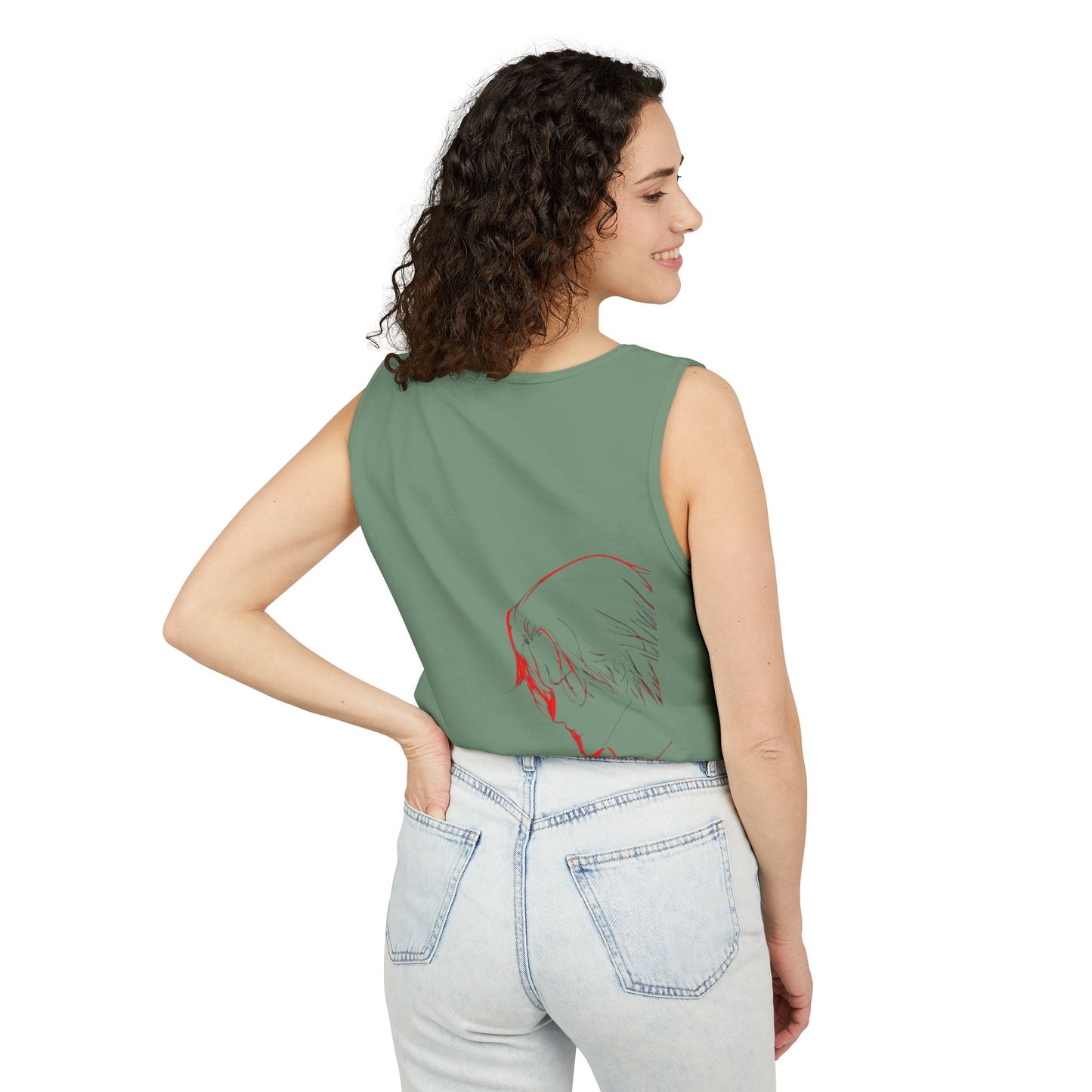 Garment-Dyed Graphic Tank Top