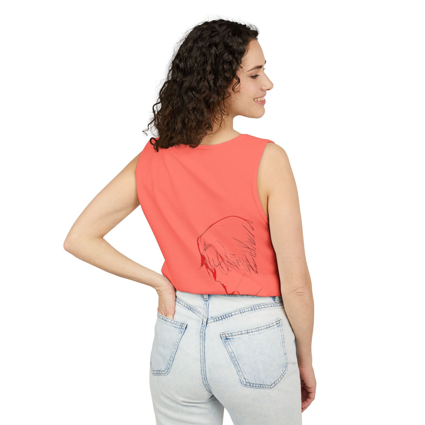 Garment-Dyed Graphic Tank Top