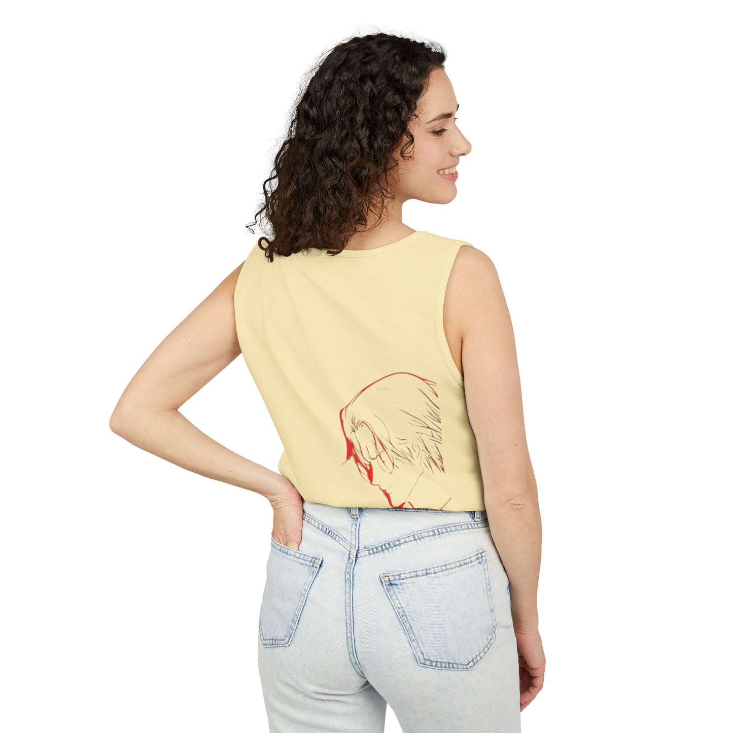 Garment-Dyed Graphic Tank Top