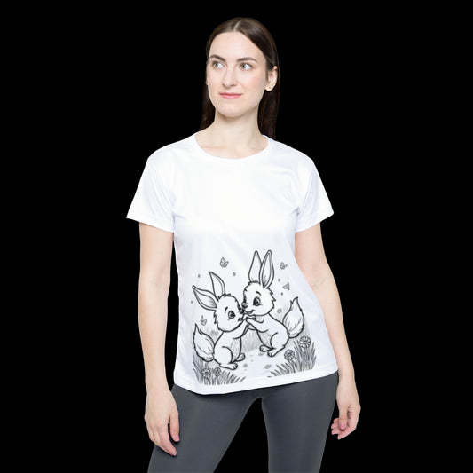 Women's Sports Jersey - Cute Rabbit Pair