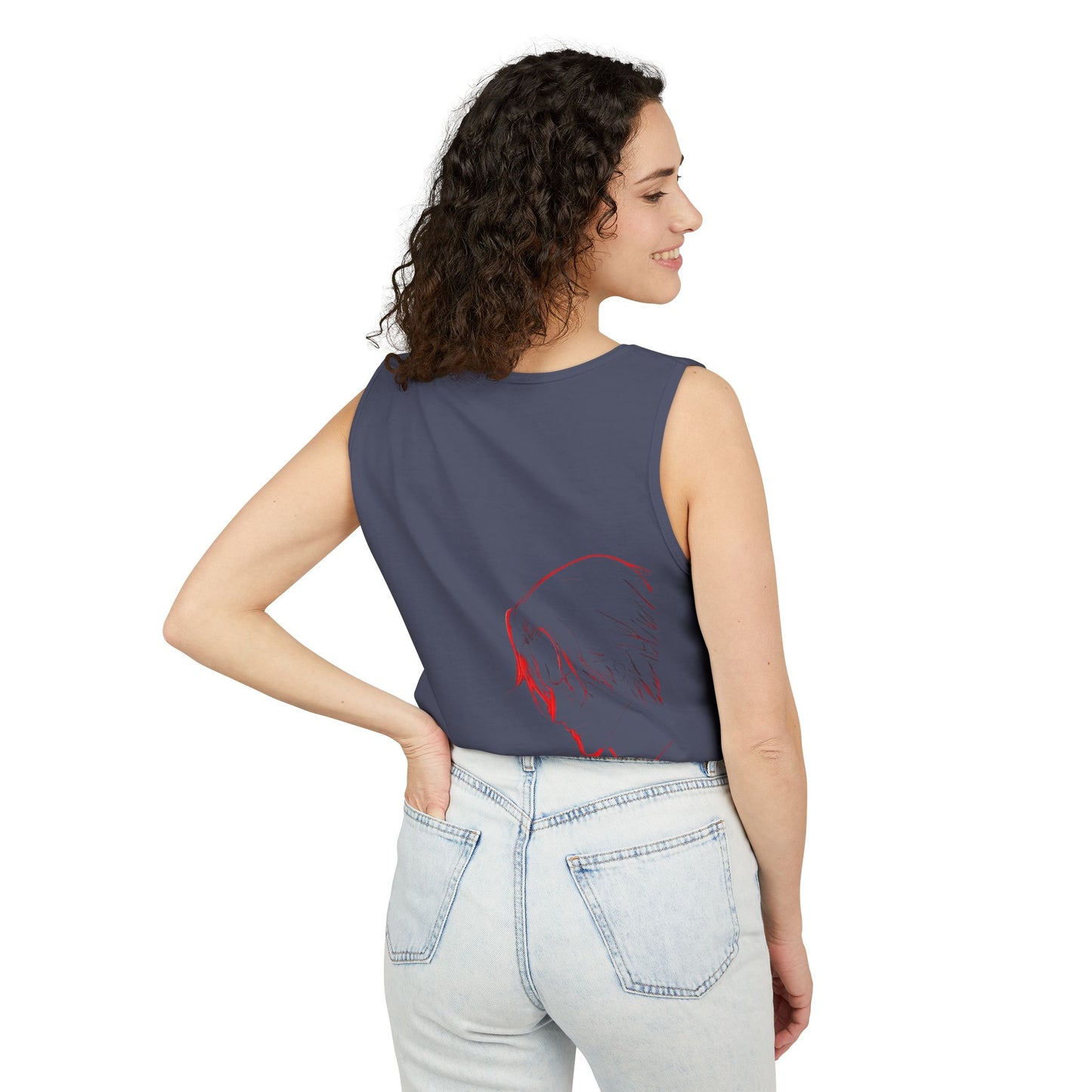 Garment-Dyed Graphic Tank Top