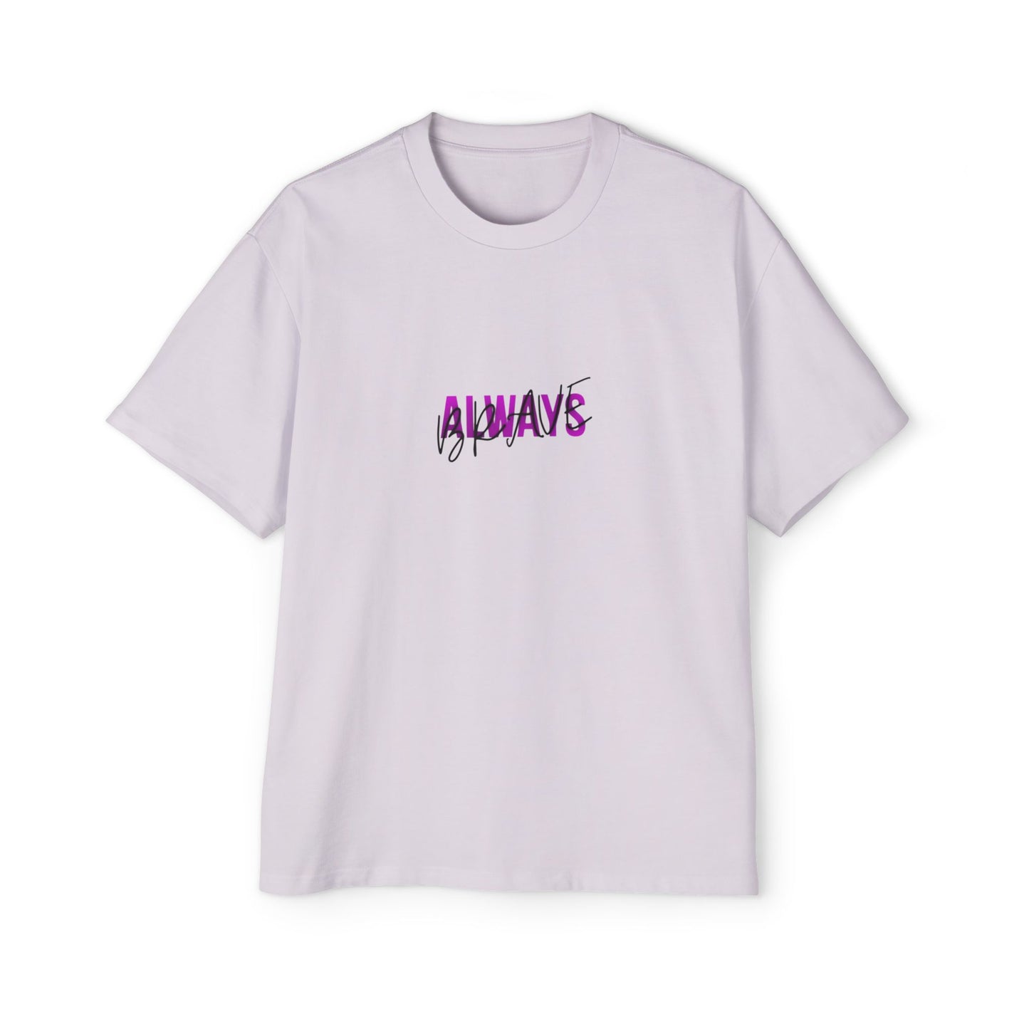 Graphic Tee — 'ALWAYS' Text Front & Dark Warrior Back