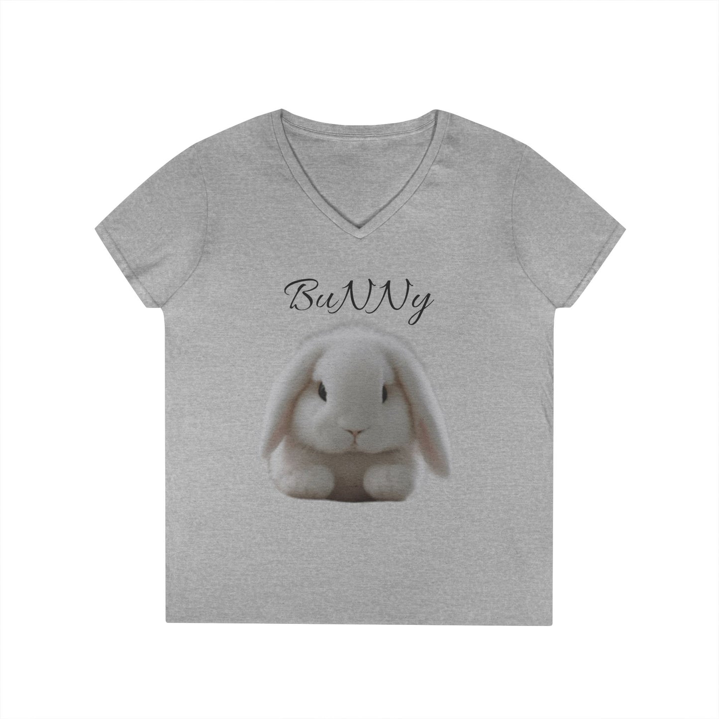 Cute Bunny V-Neck T-Shirt