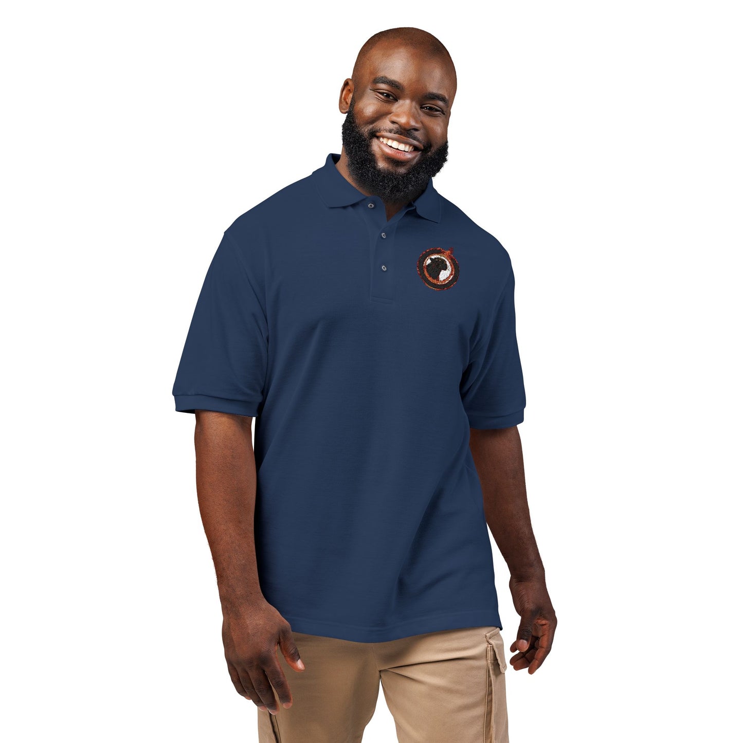 Embroidered Panther Unisex Polo Shirt