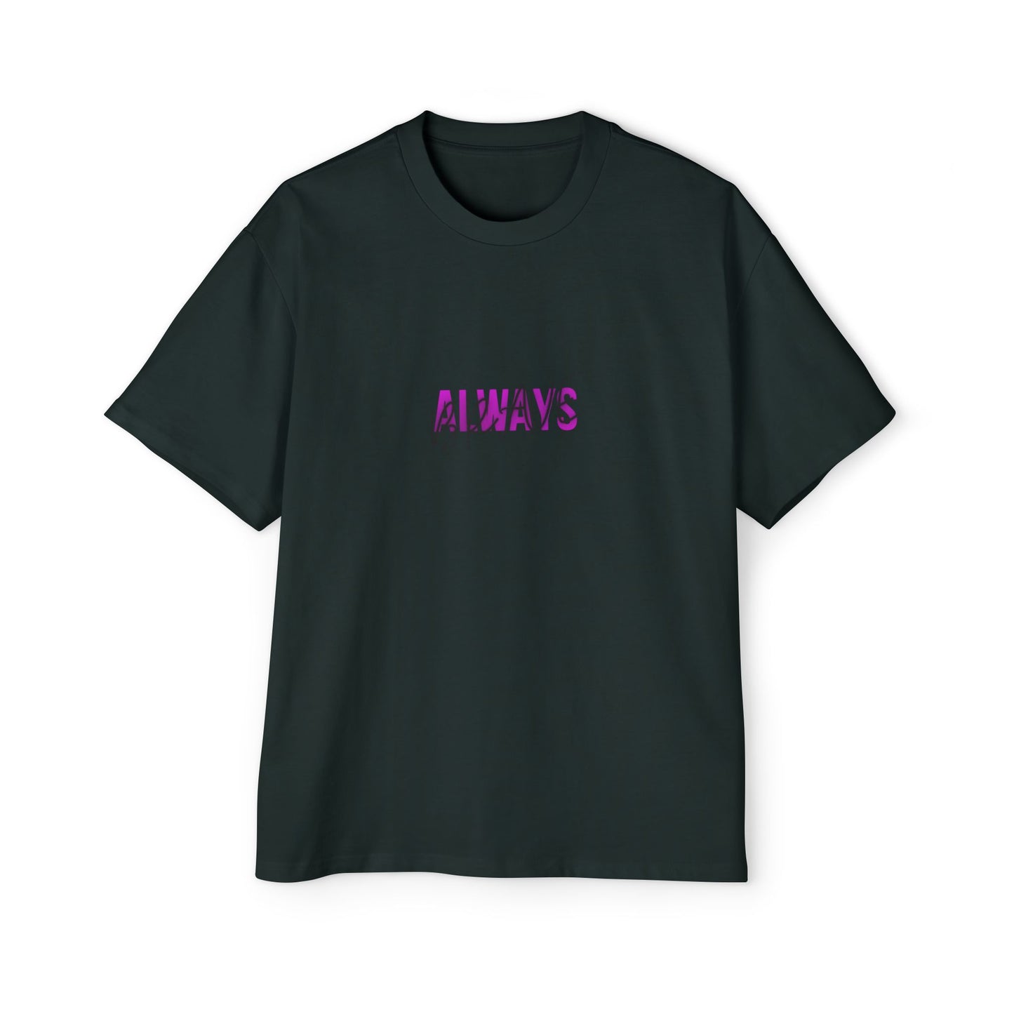 Graphic Tee — 'ALWAYS' Text Front & Dark Warrior Back