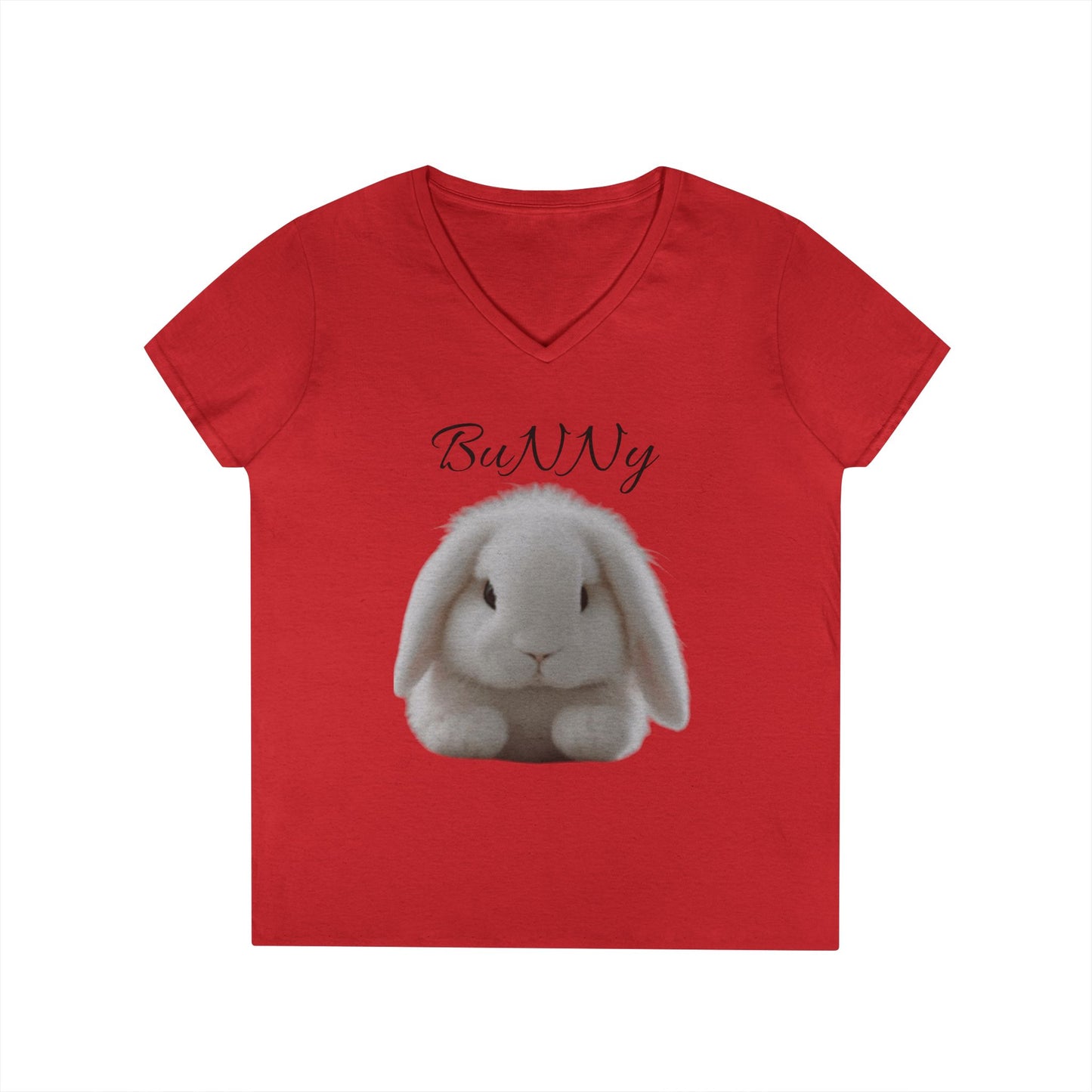 Cute Bunny V-Neck T-Shirt