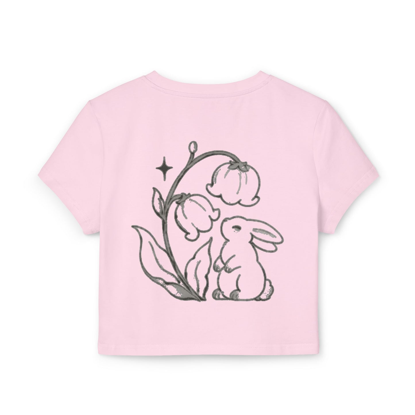 Cute Bunny Graphic Baby Tee for Women