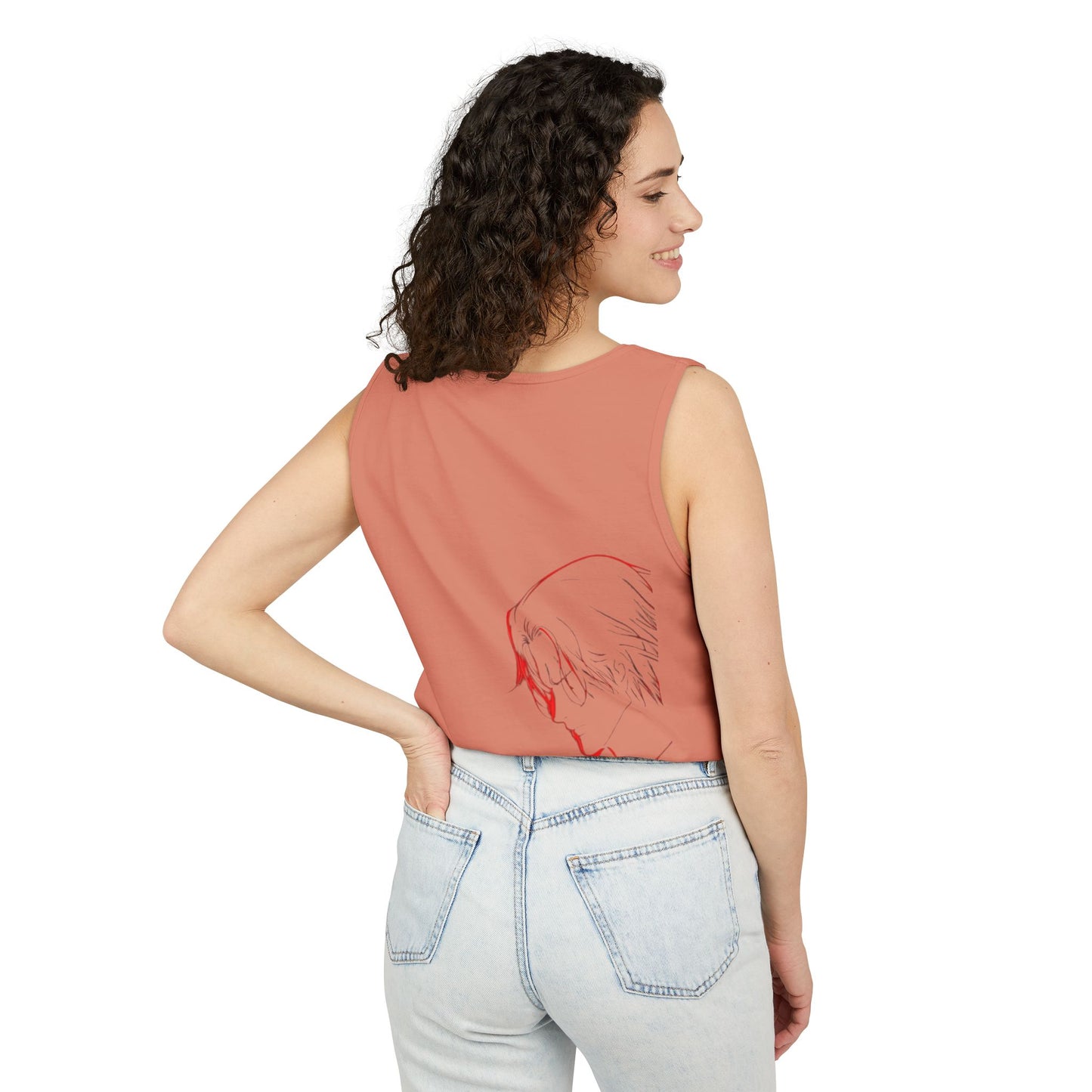 Garment-Dyed Graphic Tank Top
