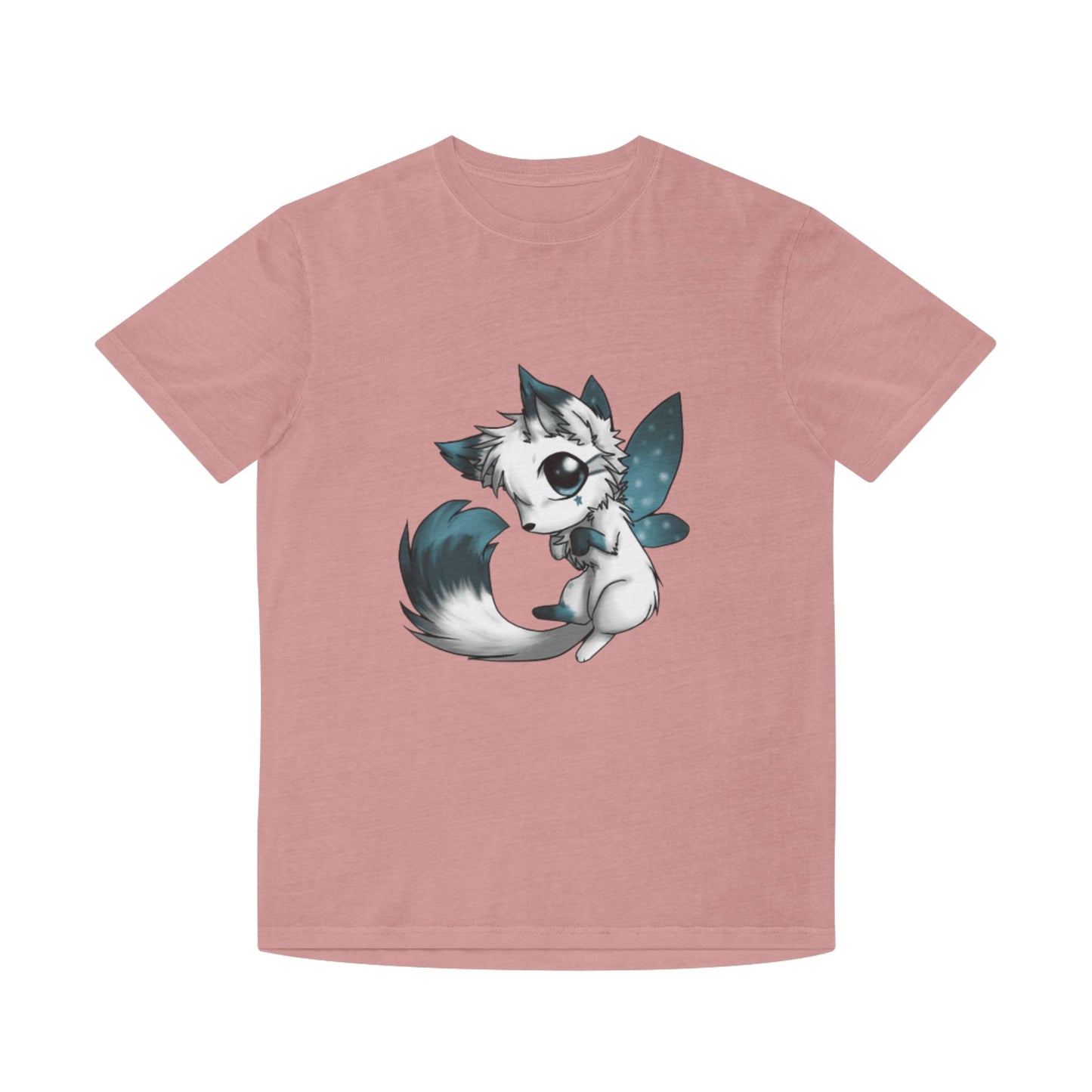 Unisex Faded Shirt with Adorable Cat Fairy Design