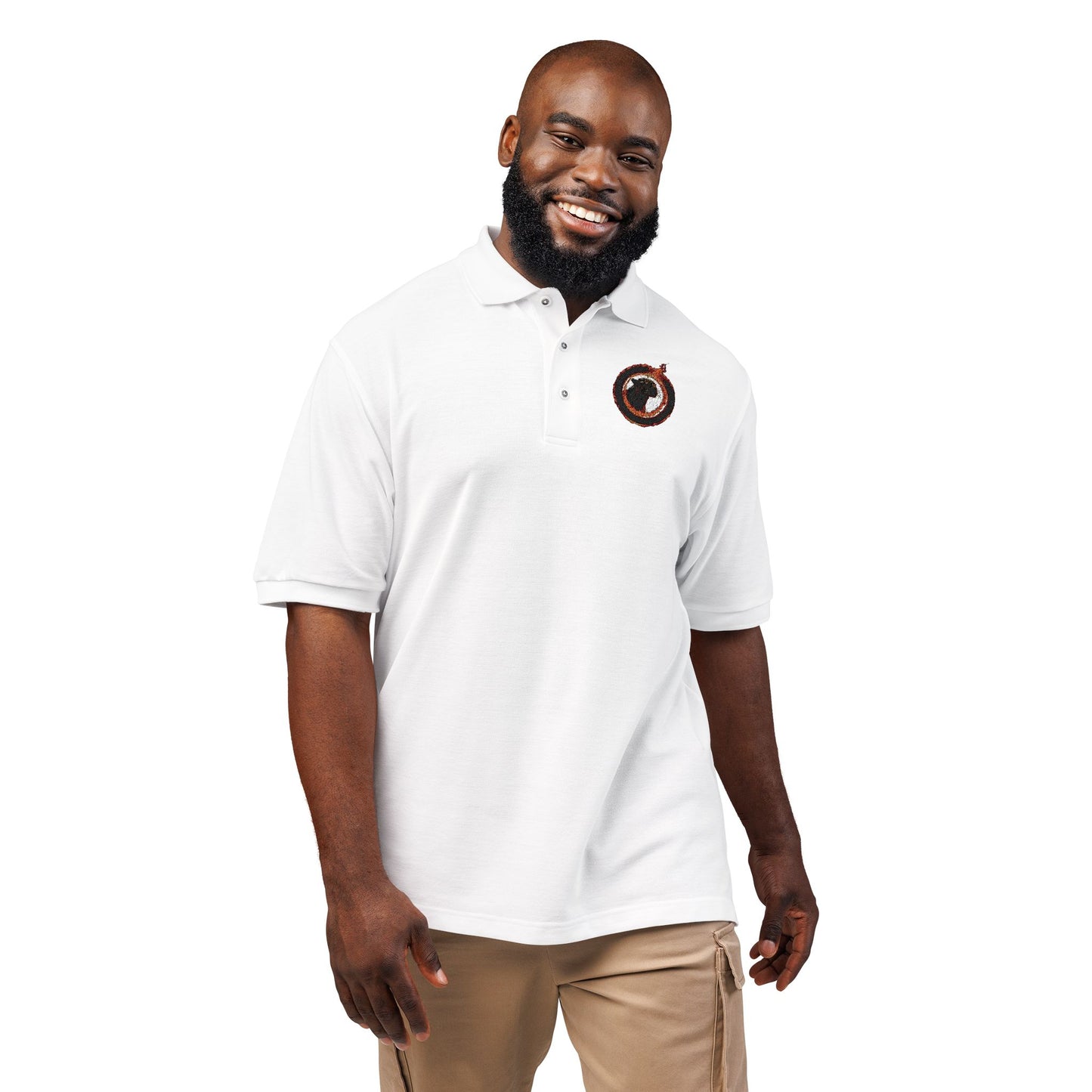 Embroidered Panther Unisex Polo Shirt