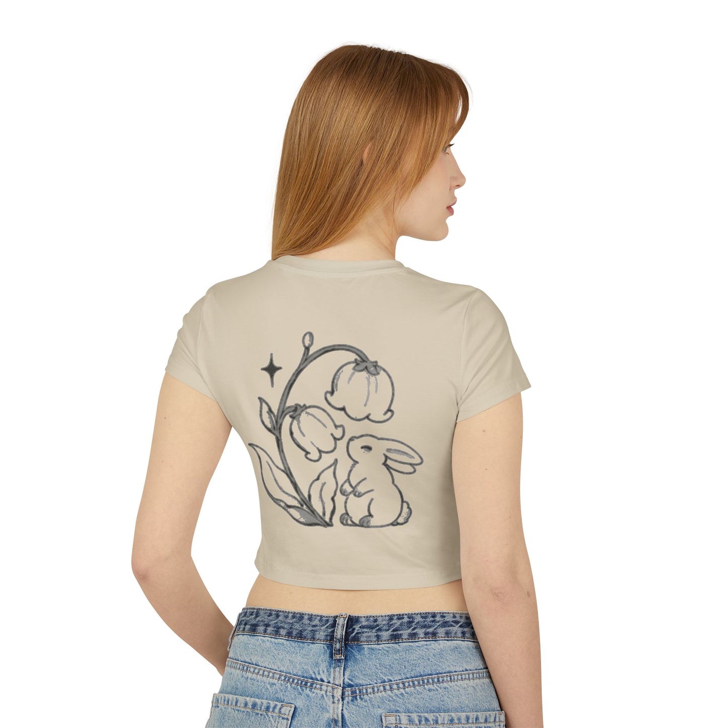 Cute Bunny Graphic Baby Tee for Women