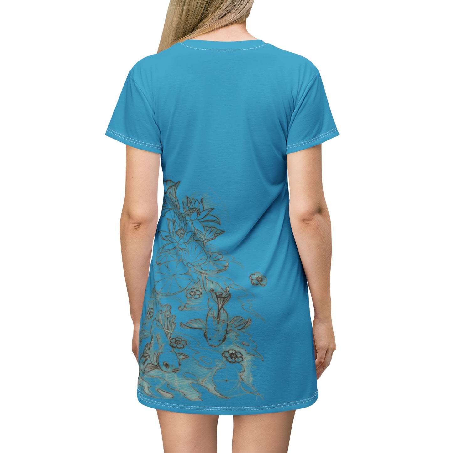 Serene Floral T-Shirt Dress