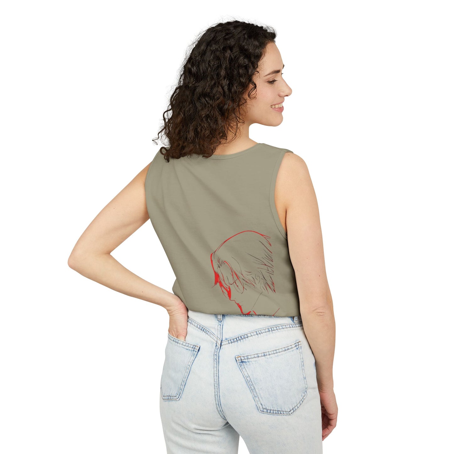 Garment-Dyed Graphic Tank Top