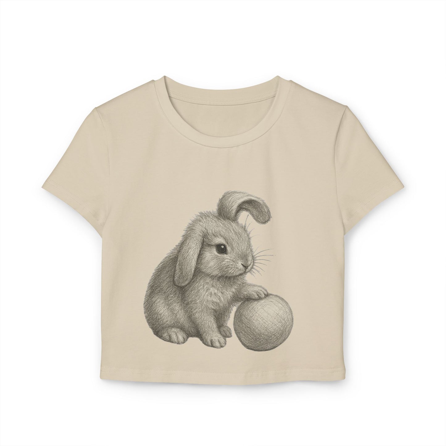 Cute Bunny Graphic Baby Tee for Women