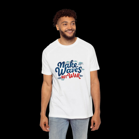 Raglan T-Shirt Make Waves Not War Design