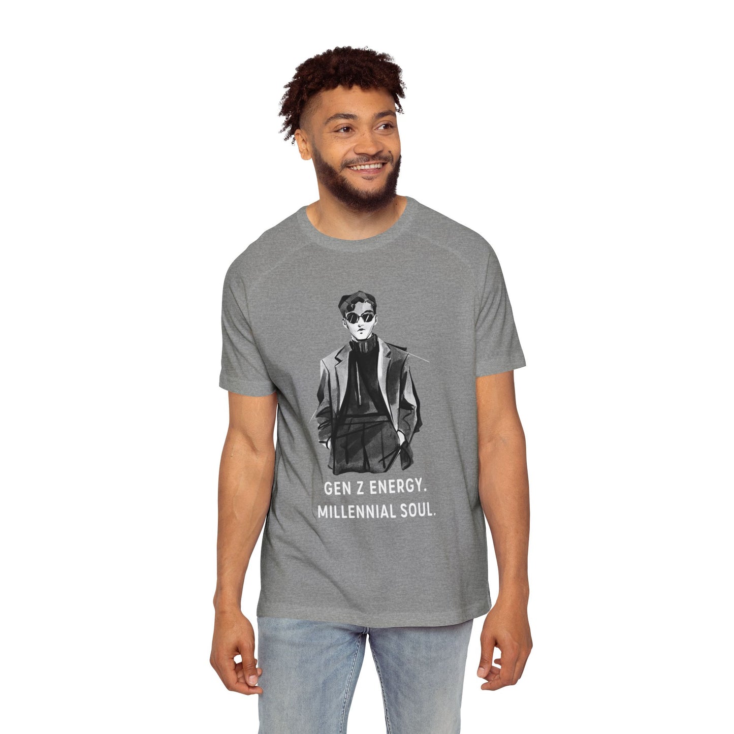 Men's Raglan T-Shirt - Gen Z Energy, Millennial Soul, Trendy Vintage Tee