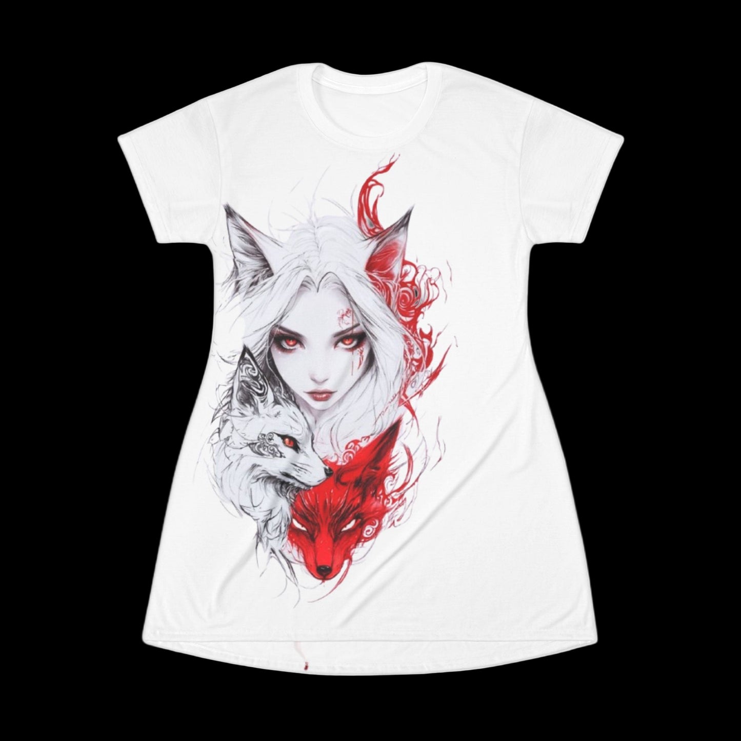 Mystical Fox T-Shirt Dress